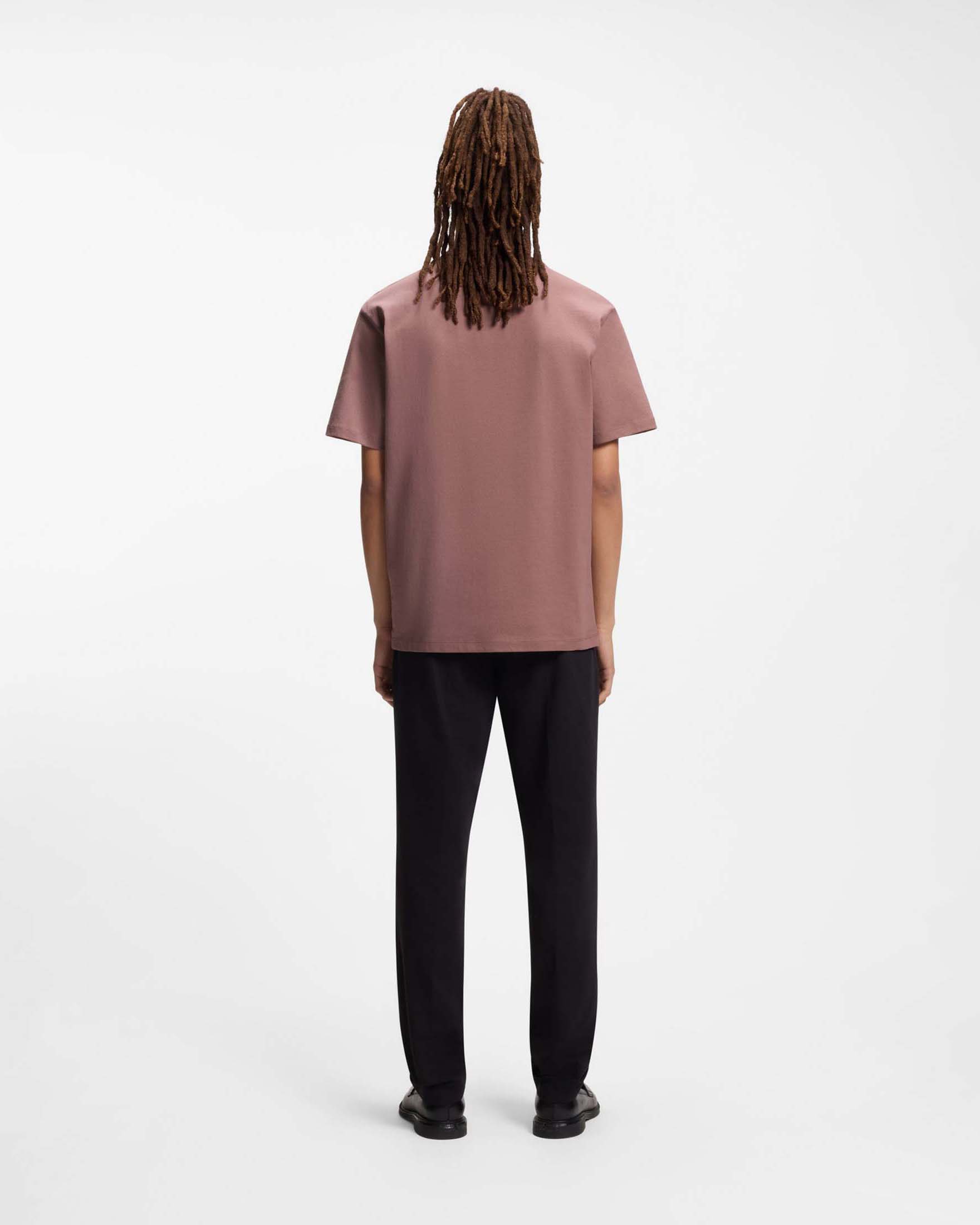 T-shirt Hugo rosa in cotone con logo in tono sul petto image