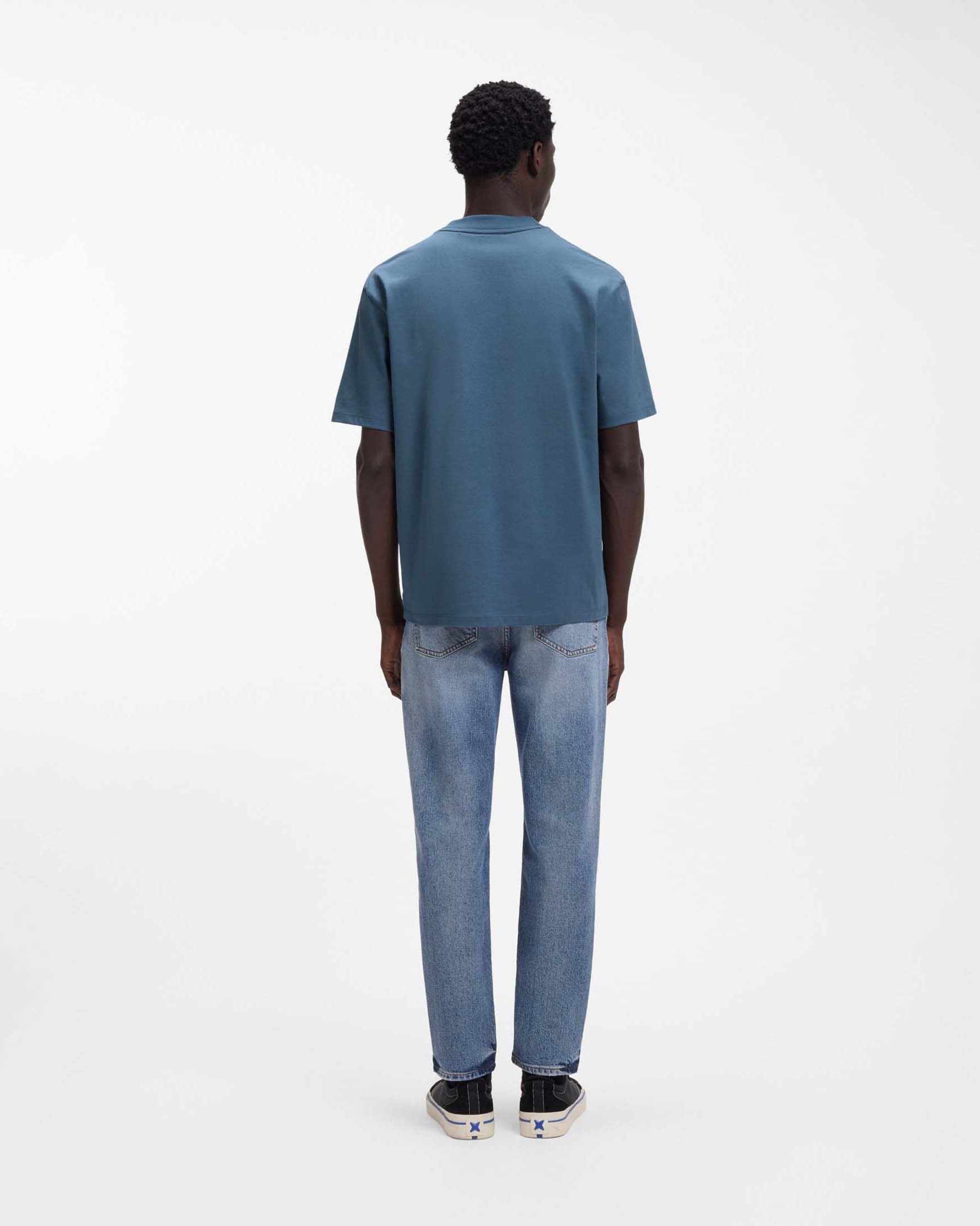 T-shirt Hugo avio in cotone con logo in tono sul petto image