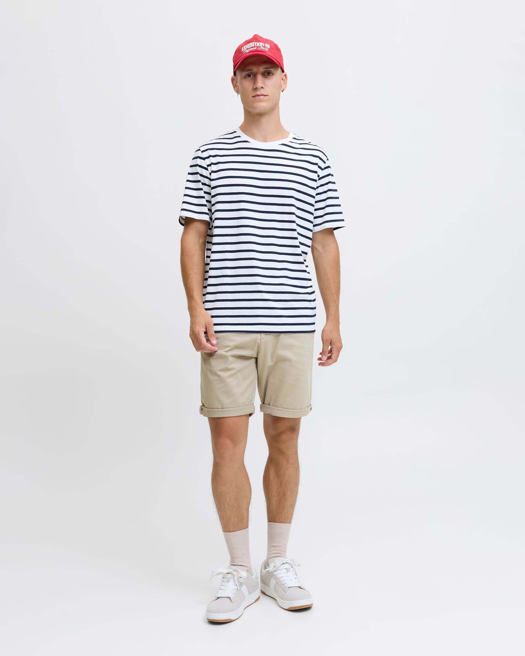 Bermuda chino Jack & Jones beige in cotone elasticizzato