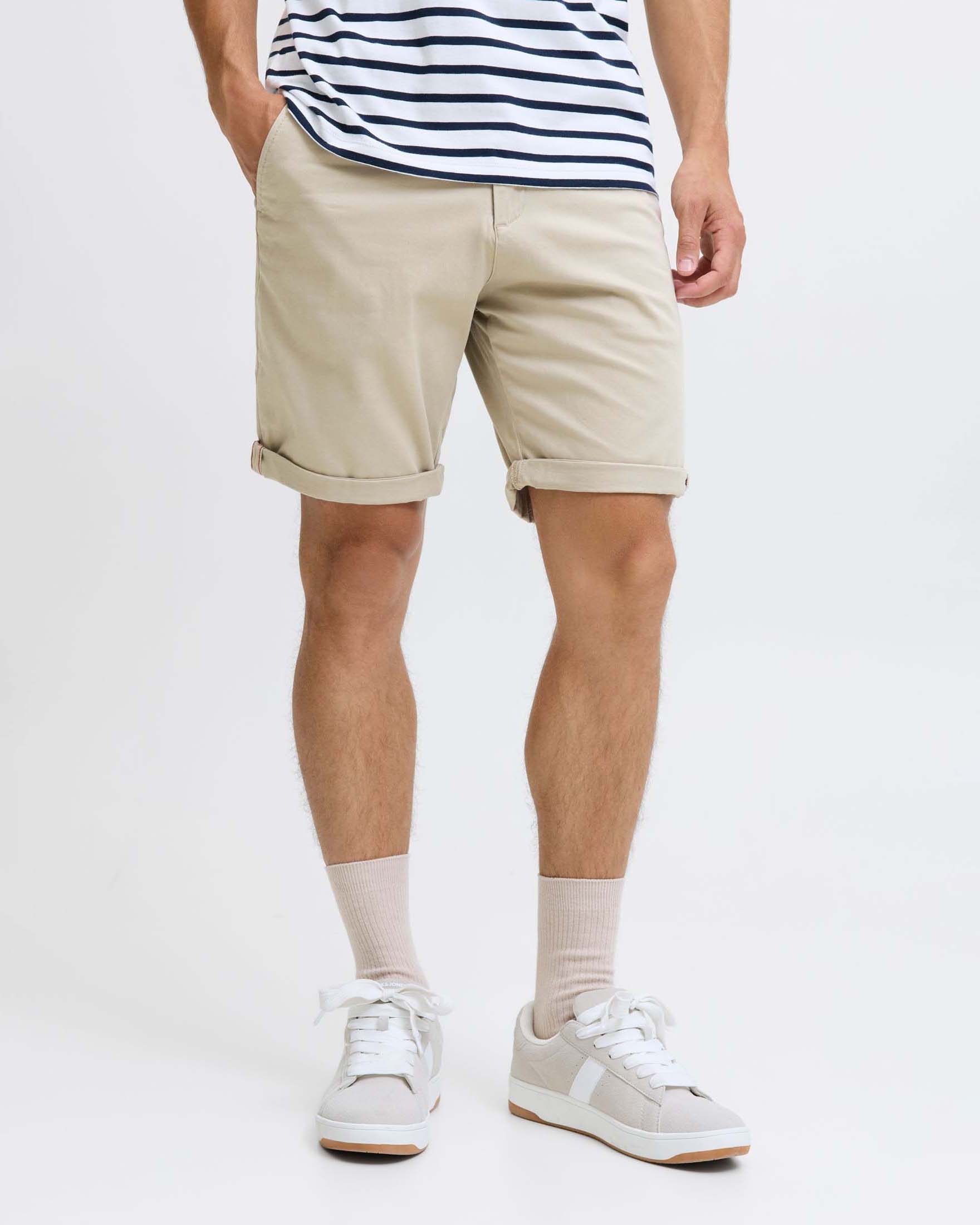 Bermuda chino Jack & Jones beige in cotone elasticizzato image