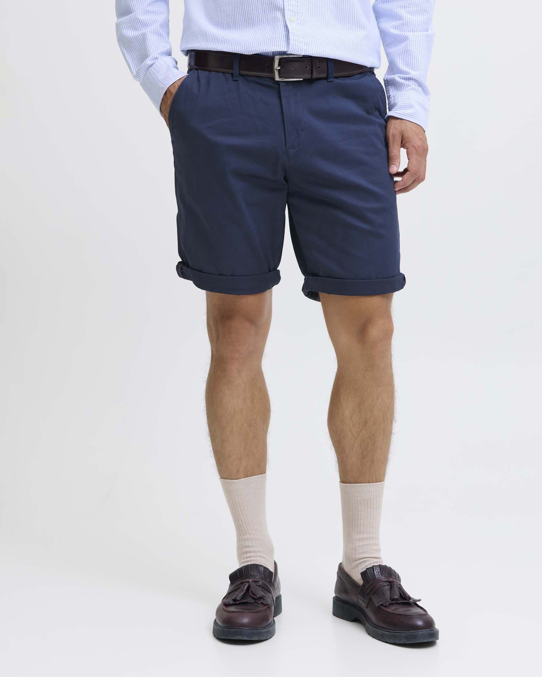 Bermuda chino Jack & Jones blu in cotone elasticizzato image