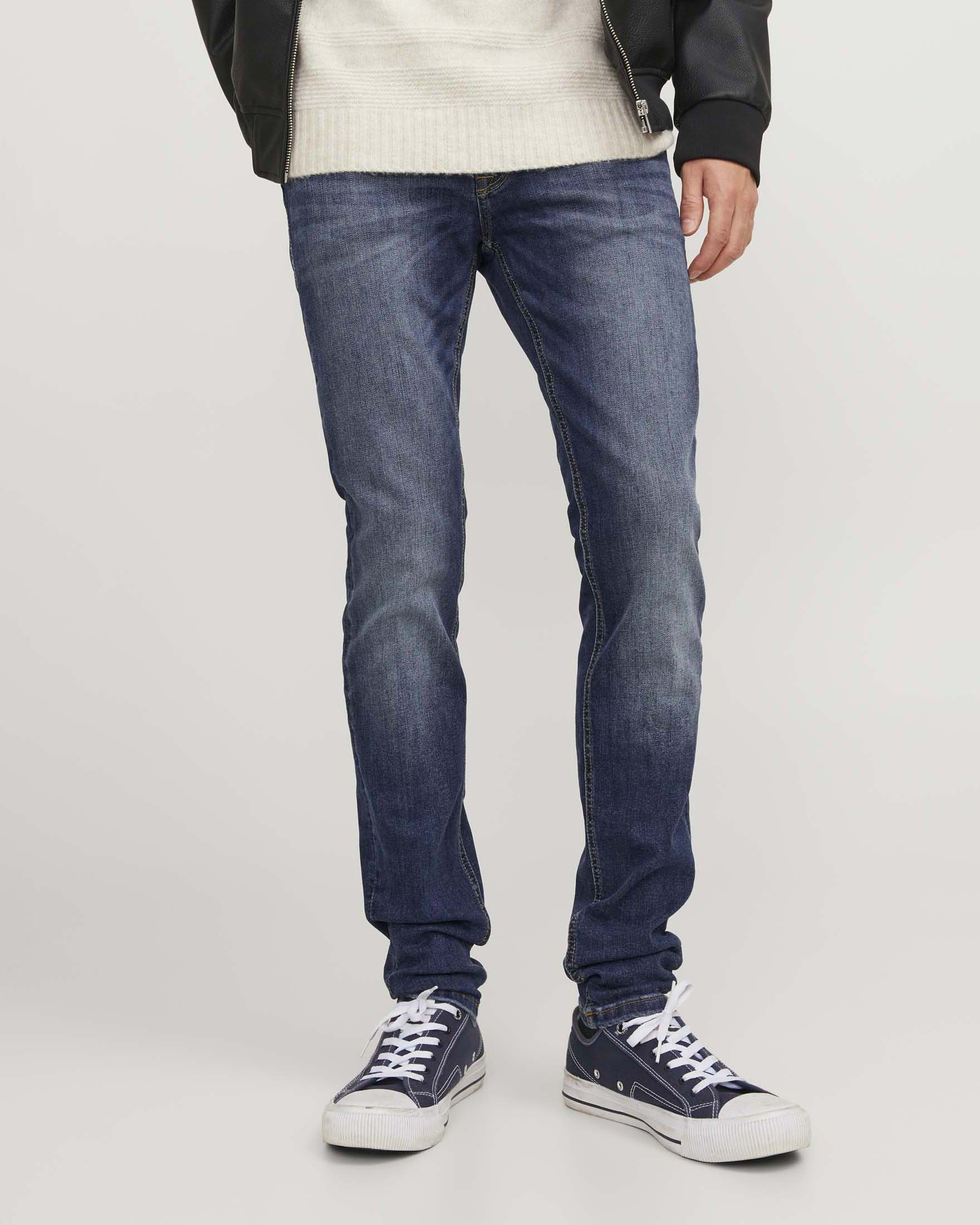 Jeans skinny Jack & Jones blu medium wash in denim di cotone elasticizzato image