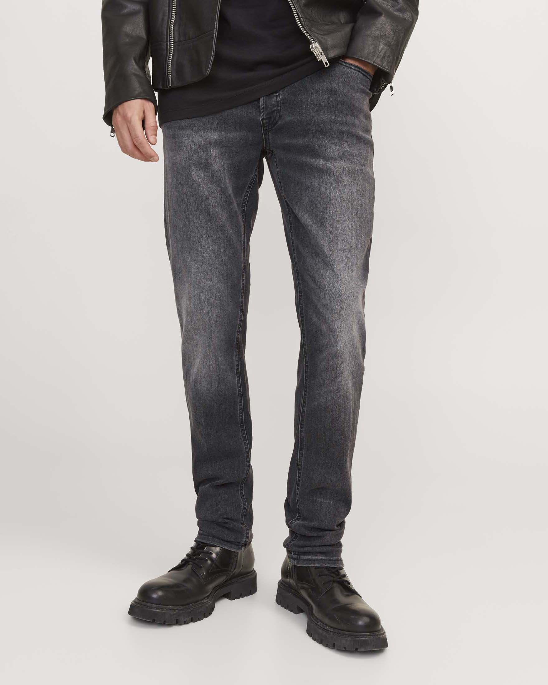 Jeans slim fit Jack & Jones dark wash in misto cotone elasticizzato image