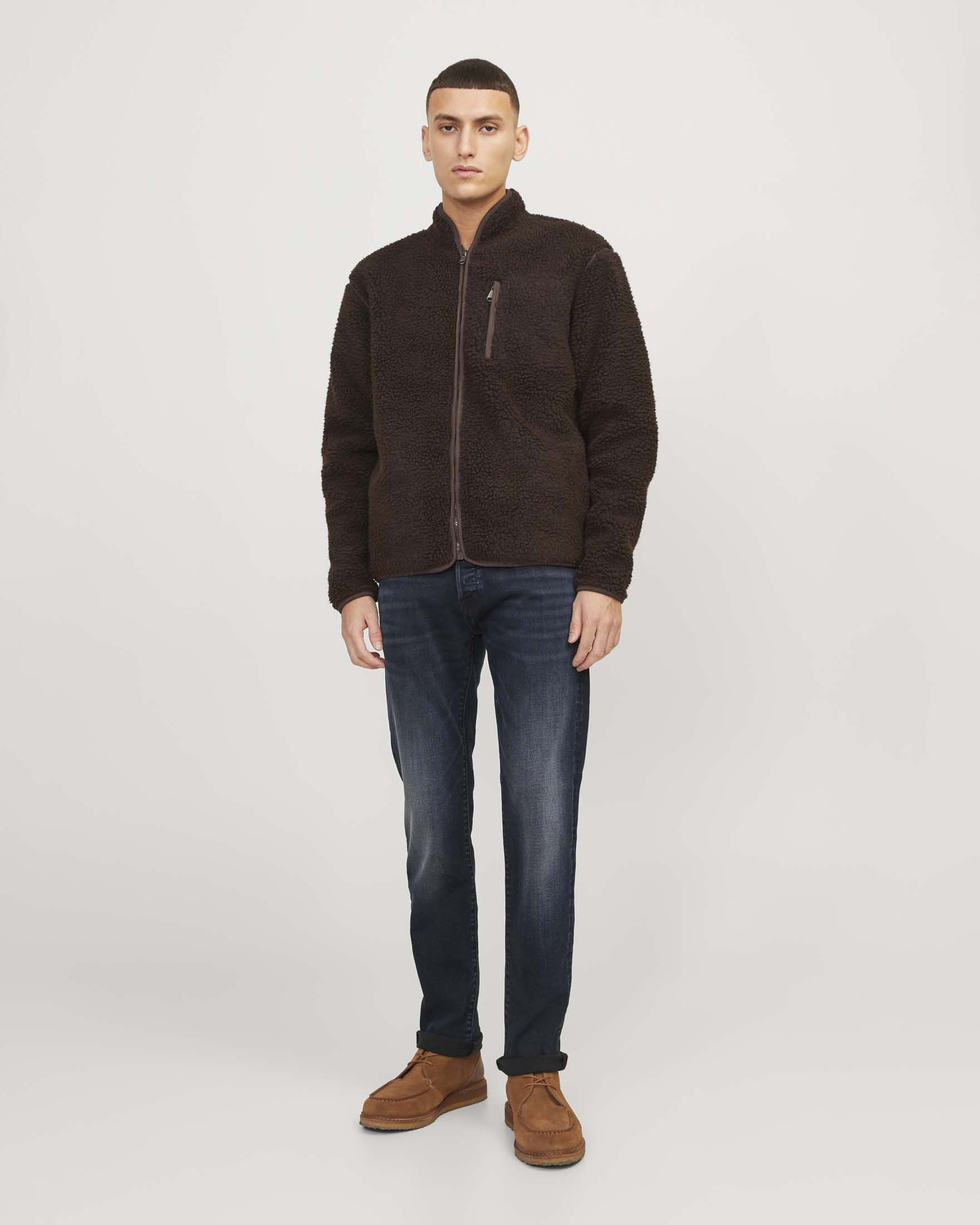 Jeans slim blu-black wash in misto cotone elasticizzato