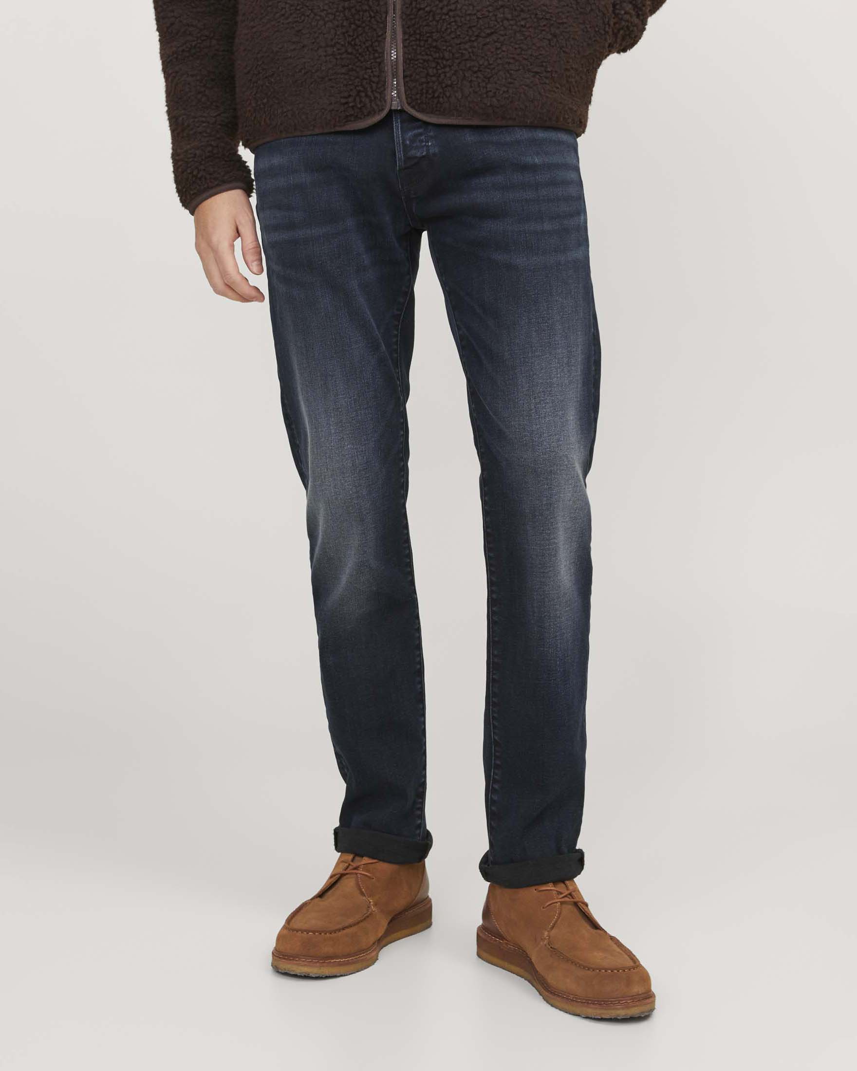 Jeans slim Jack & Jones blu-black wash in misto cotone elasticizzato image