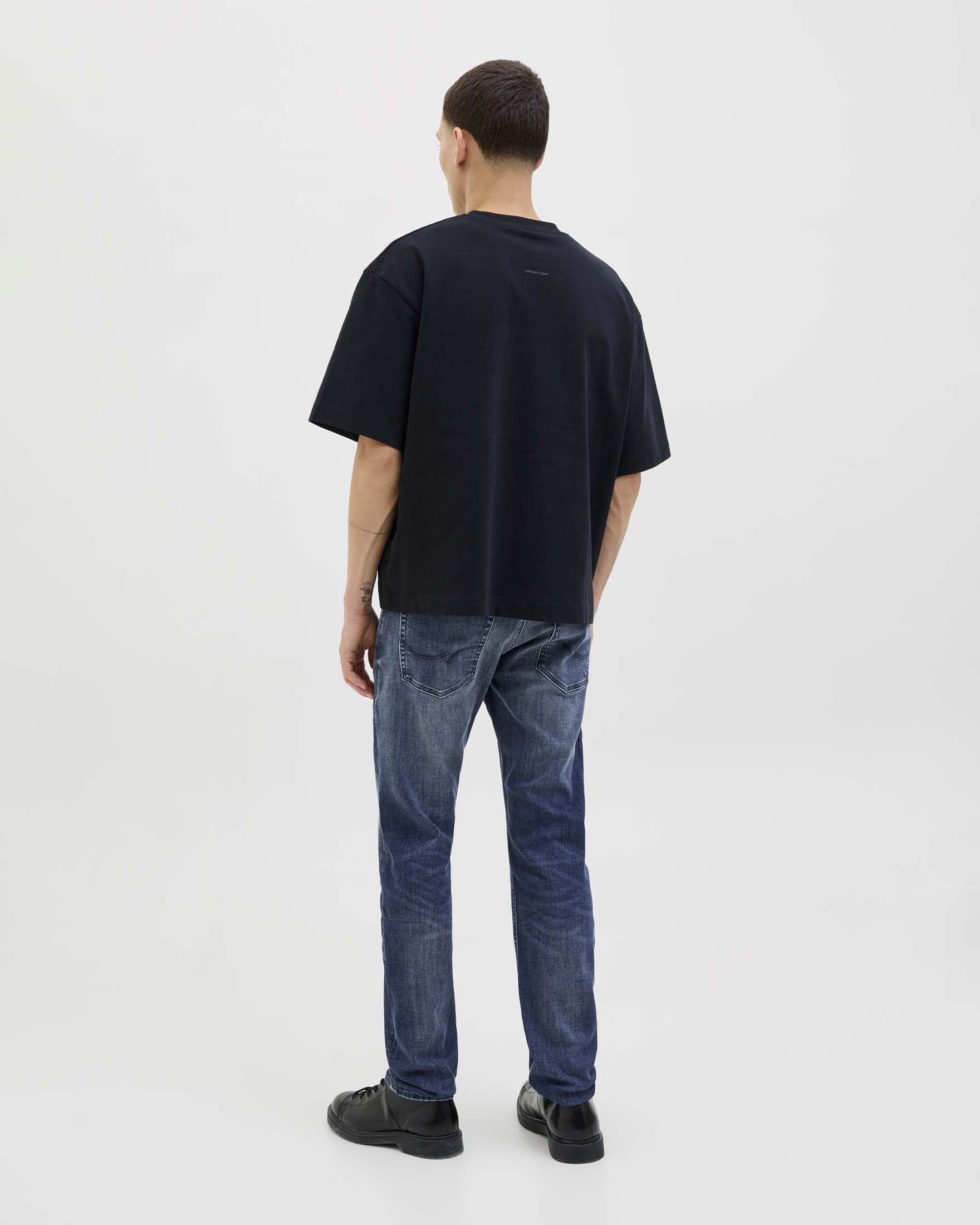 Jeans slim Jack & Jones lavaggio medio stone washed in cotone elasticizzato