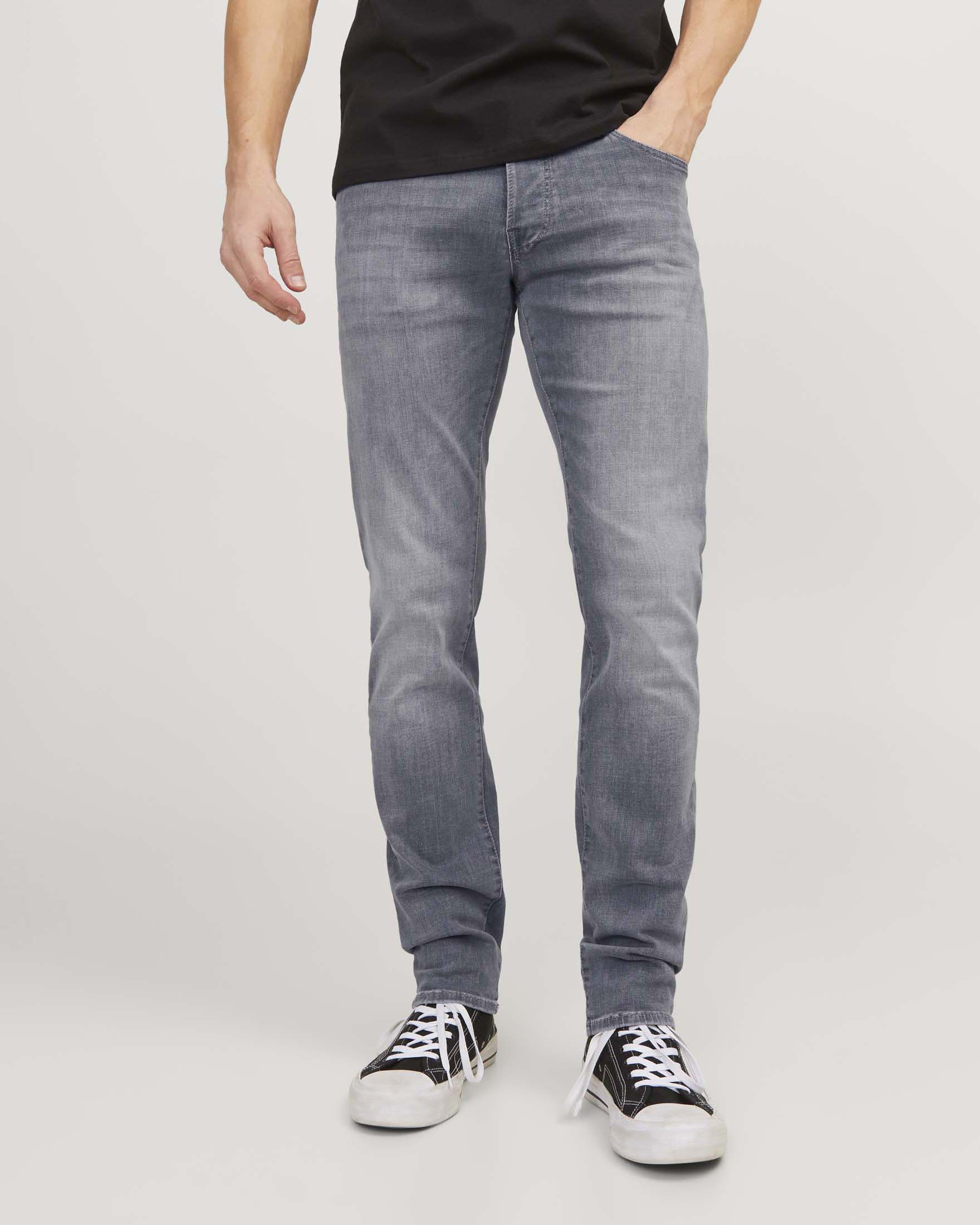 Jeans slim Jack & Jones grigio stone washed in misto cotone elasticizzato image