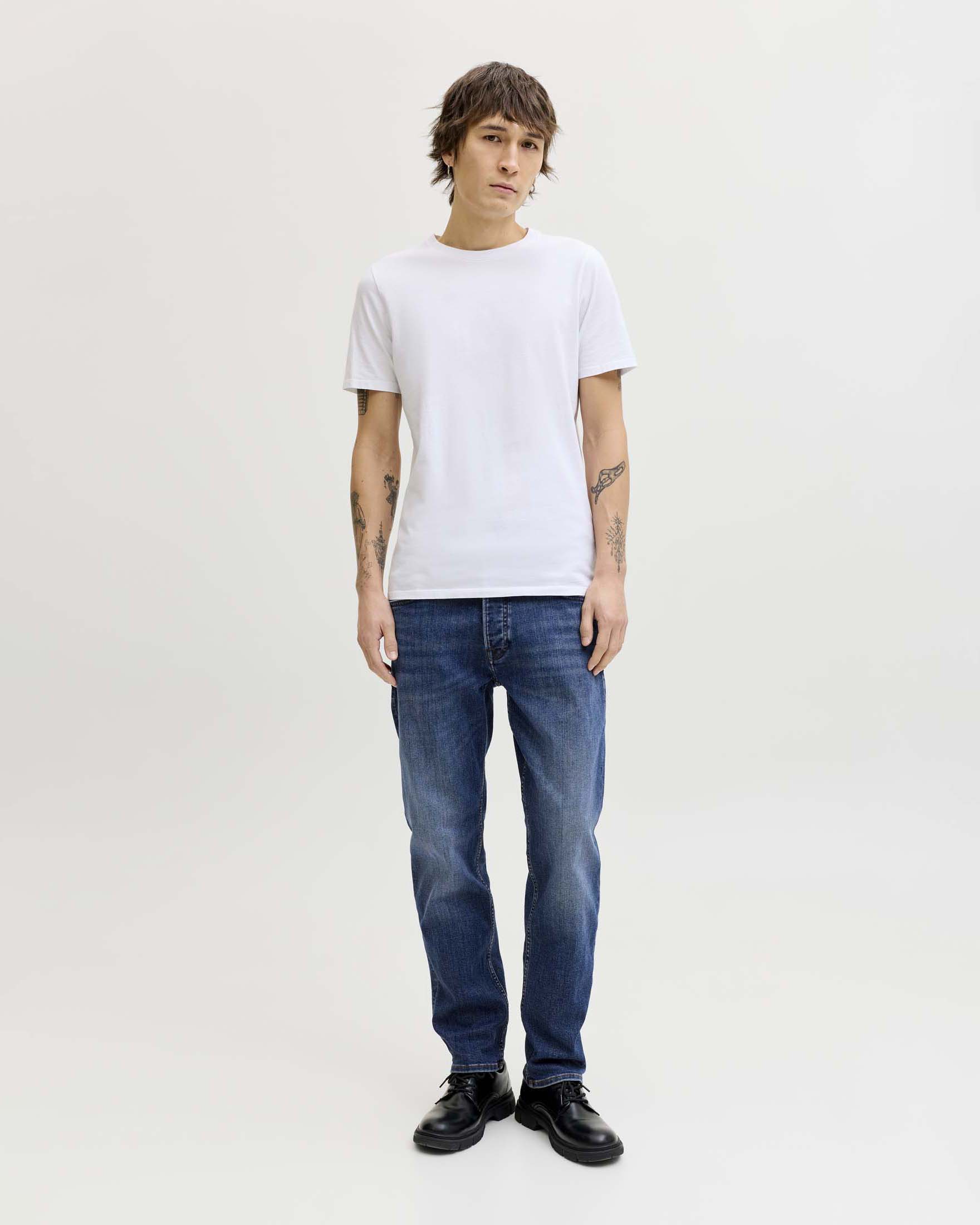 Jeans tapered-fit medium wash in cotone stretch