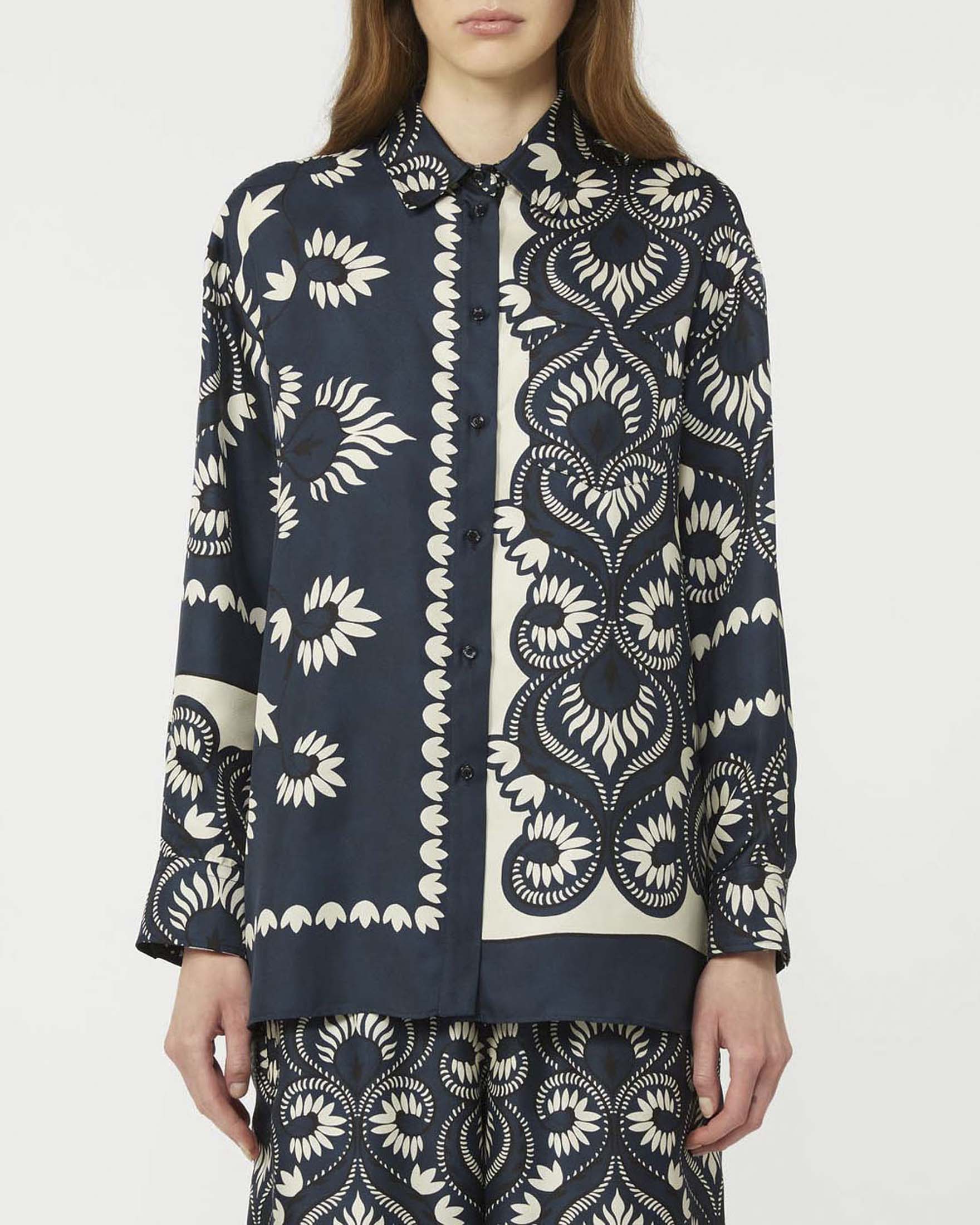 Camicia blu Weekend con stampa bandana all over