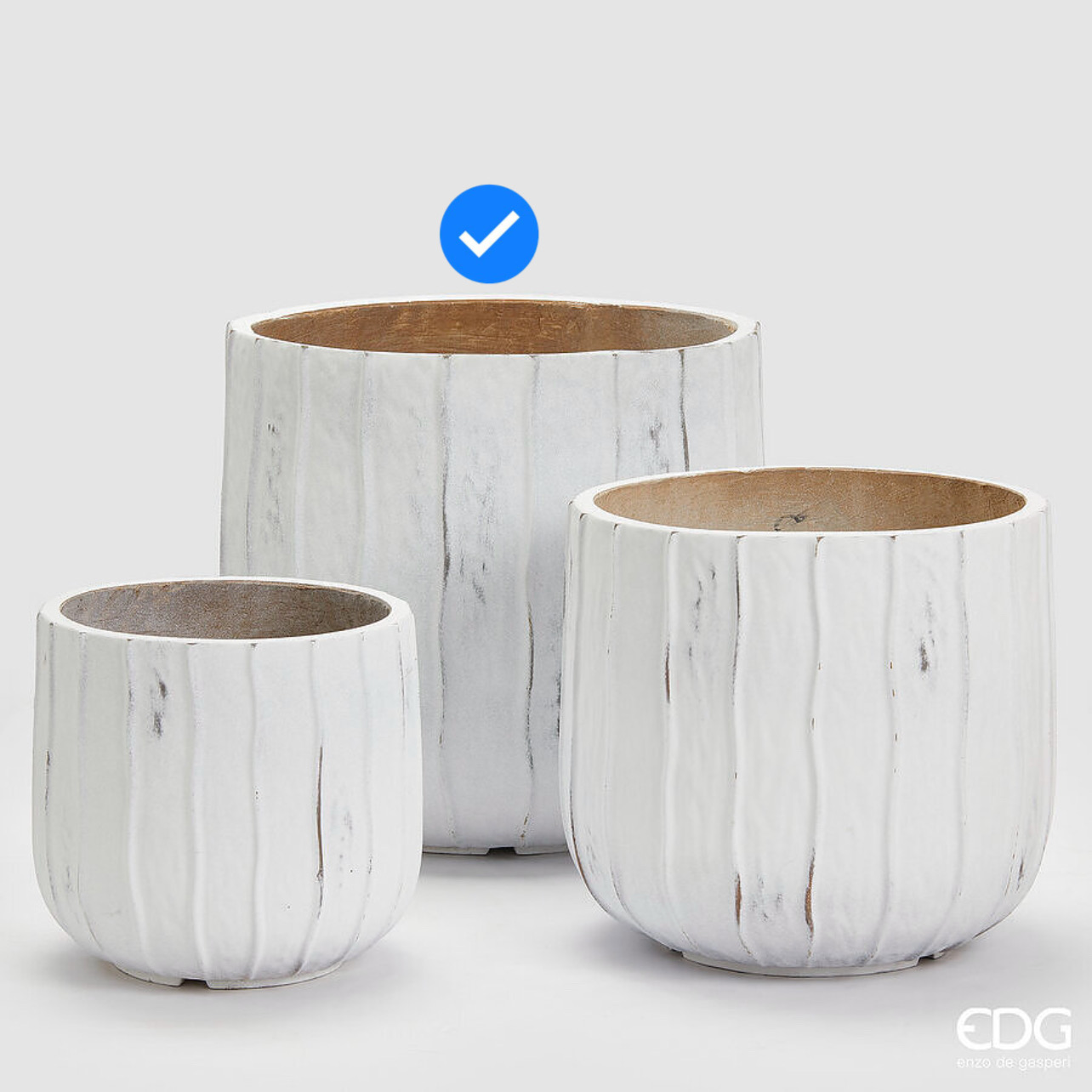 Vaso in Resinpietra Onde Rotondo  S3 M3 d.44 h.43 Edg