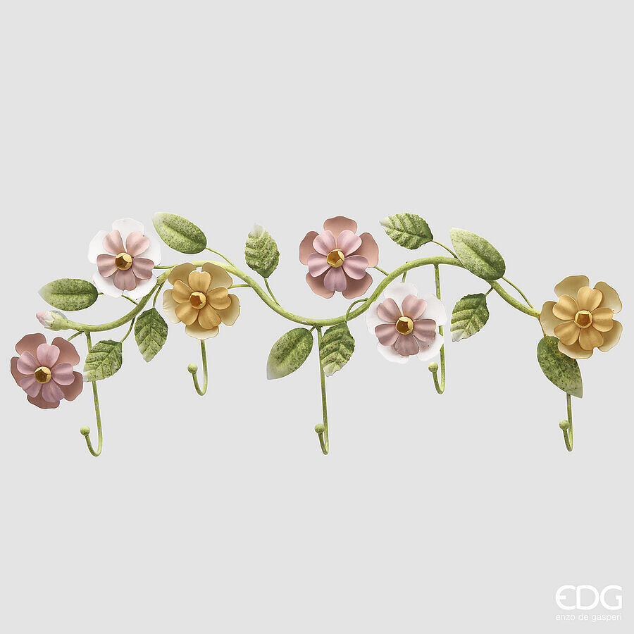 Gancio Fiore in Metallo X5 60X5X25h  Edg