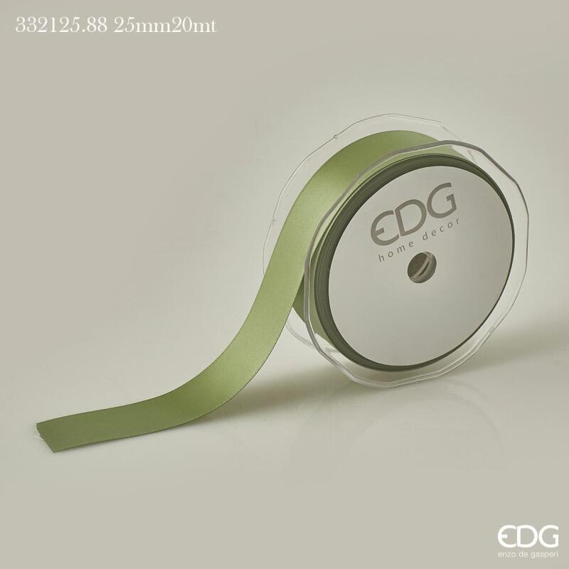 Nastro Doppio Raso Azzurro 25mm. 20mt. Edg