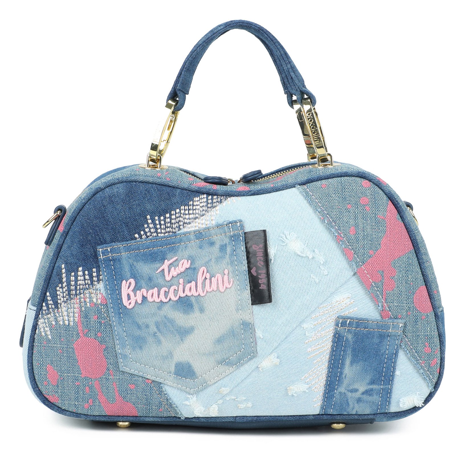Candy Jeans Bauletto a mano e tracolla B19117 Blu