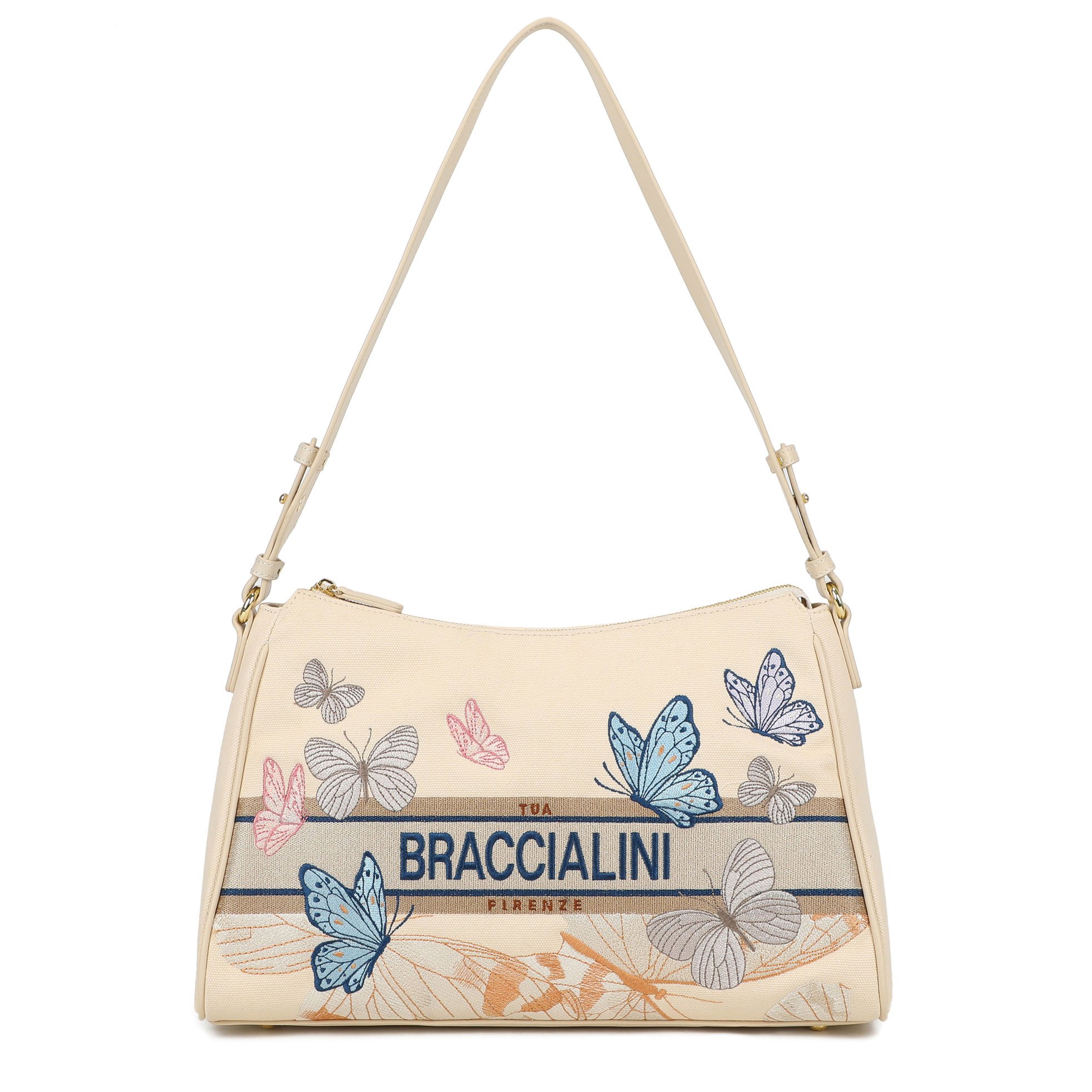 Jacquard Borsa a spalla B19062 Beige