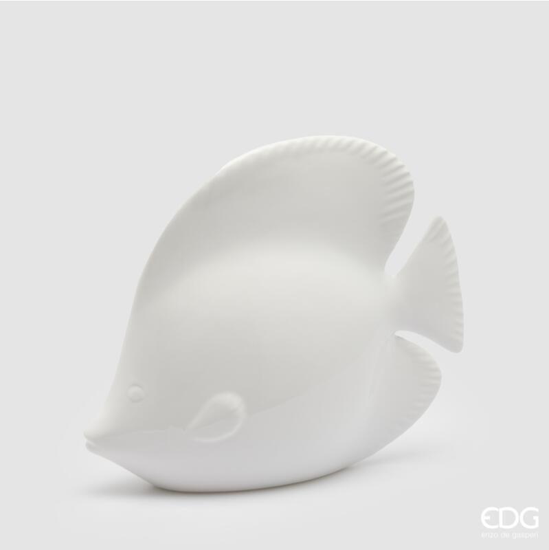 Pesce Angelo Grande in Ceramica (Pancia Tonda) 30x9x26h Edg