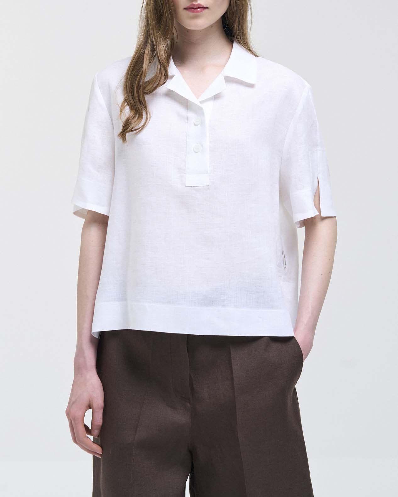 Camicia bianca Colmar Originals ampia in puro lino