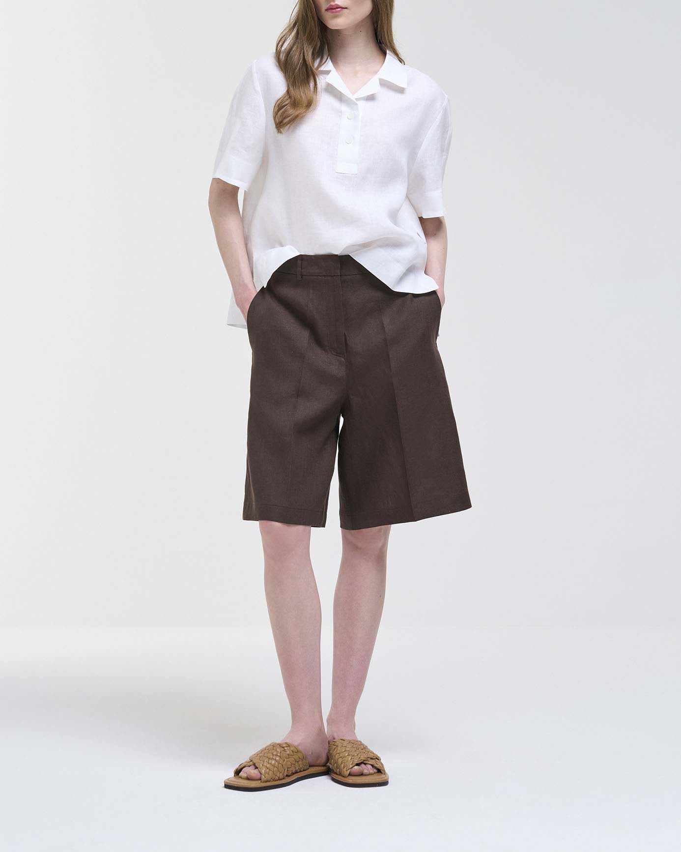 Camicia bianca Colmar Originals ampia in puro lino image