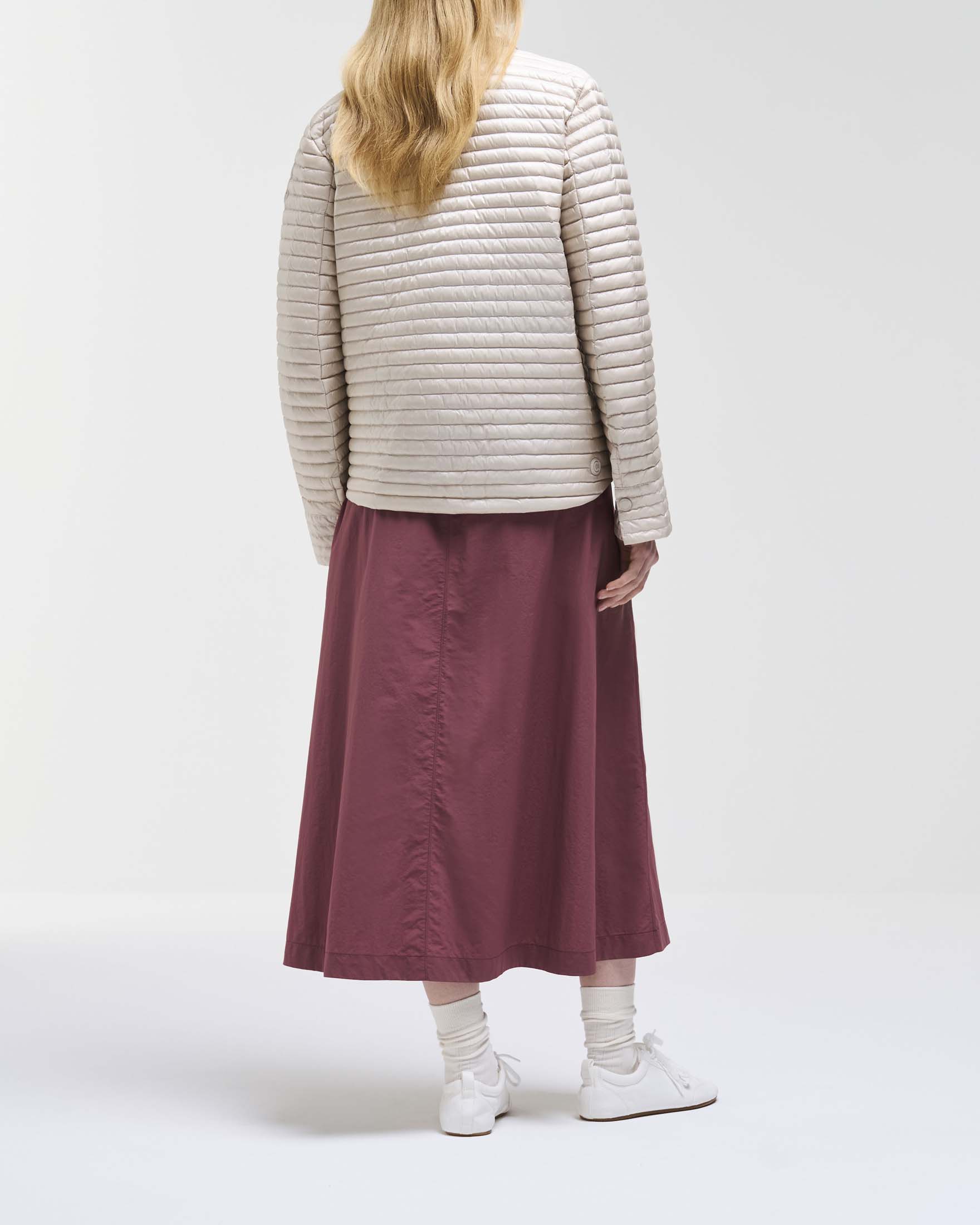 Piumino color gesso Colmar Originals con collo a camicia imbottito in piuma naturale 50GR image