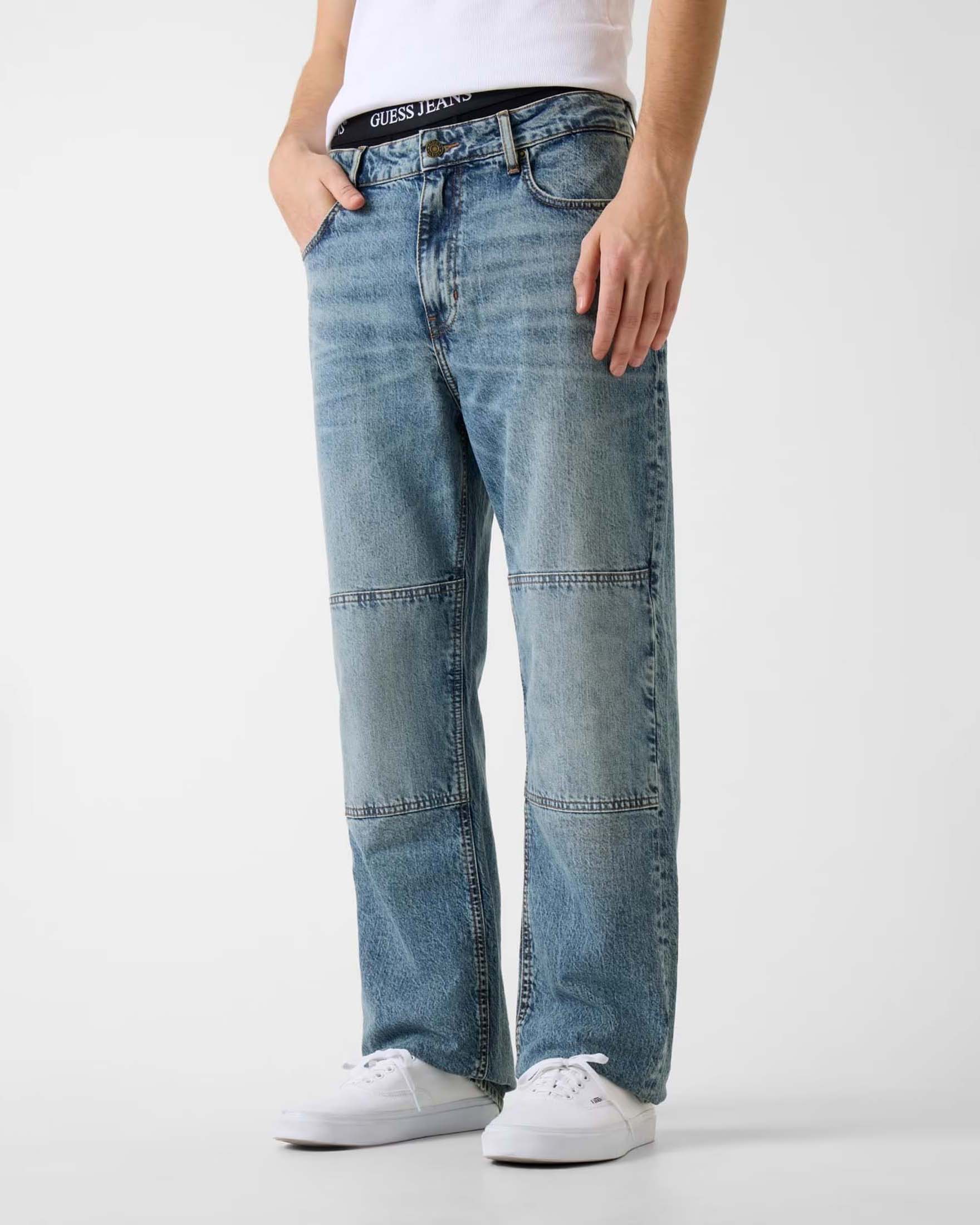 Guess Jeans relaxed-fit blu medium wash in cotone elasticizzato image
