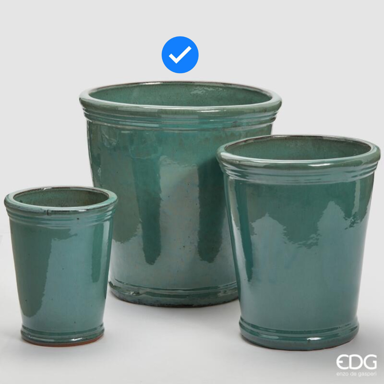 Vaso in Ceramica Glaze Svasato Ottanio S3 M3 d.47 h.47 Edg