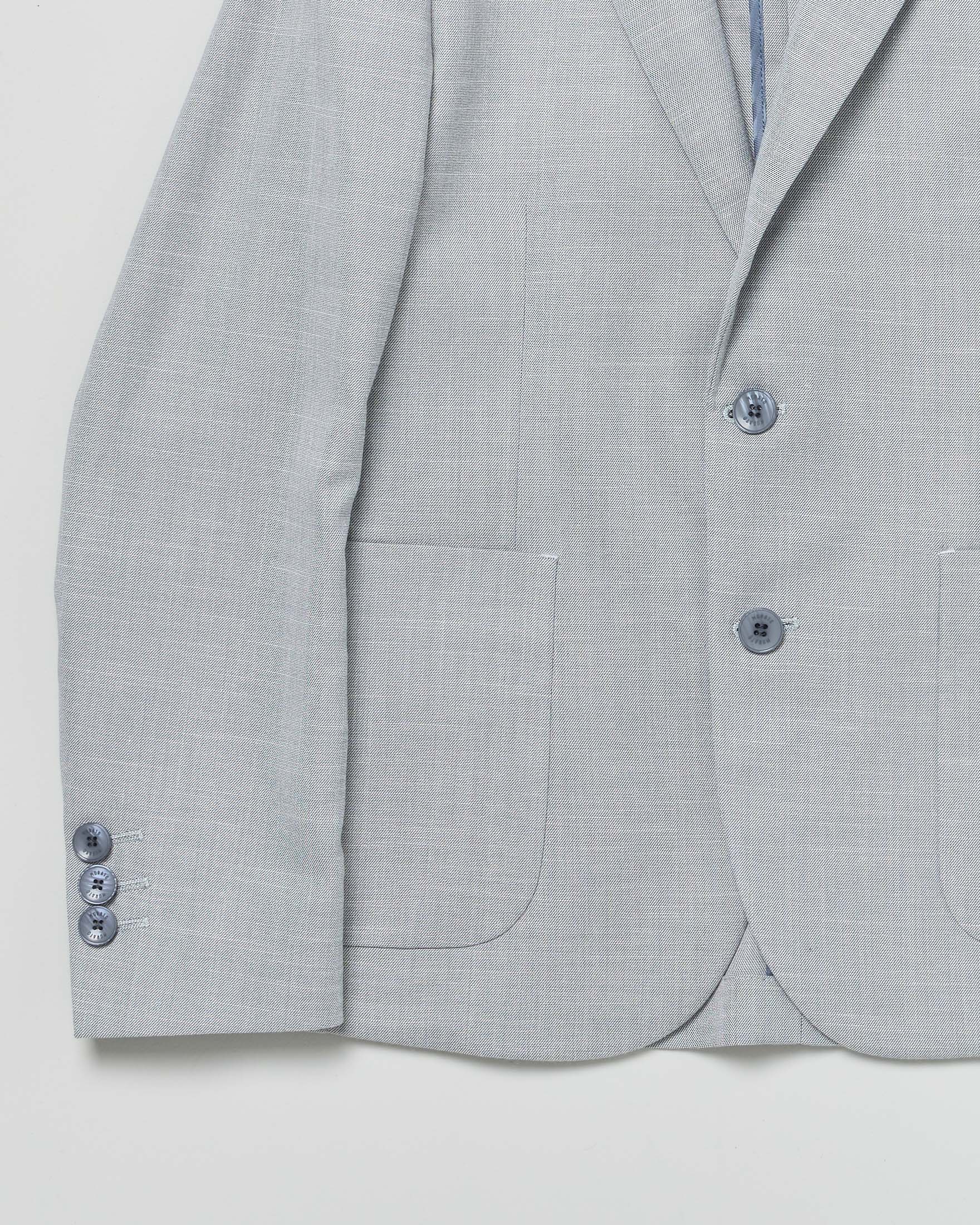 Blazer Antony Morato in grisaglia di misto viscosa azzurro e grigio monopetto image