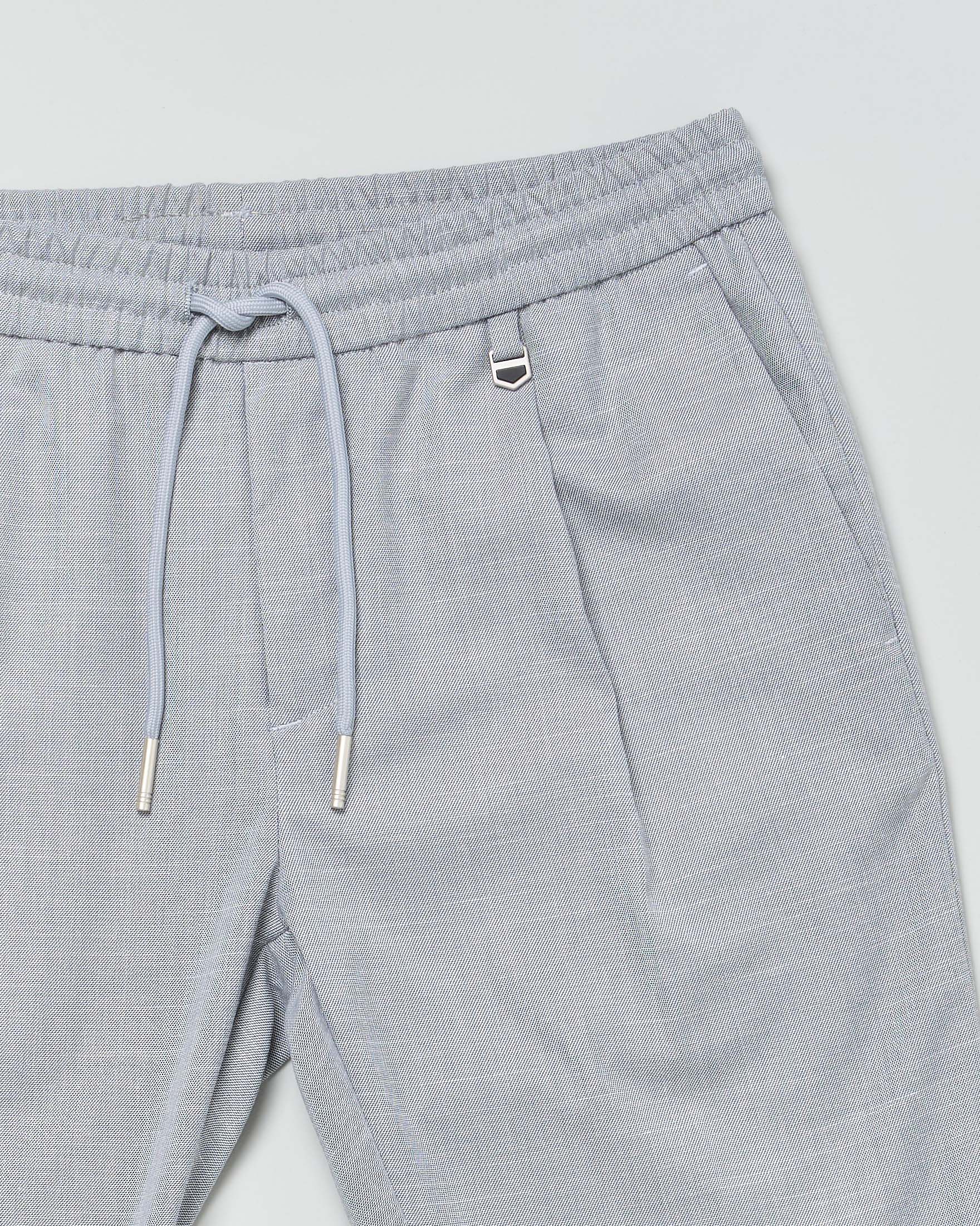 Pantalone Antony Morato in grisaglia di misto viscosa azzurro e grigio image