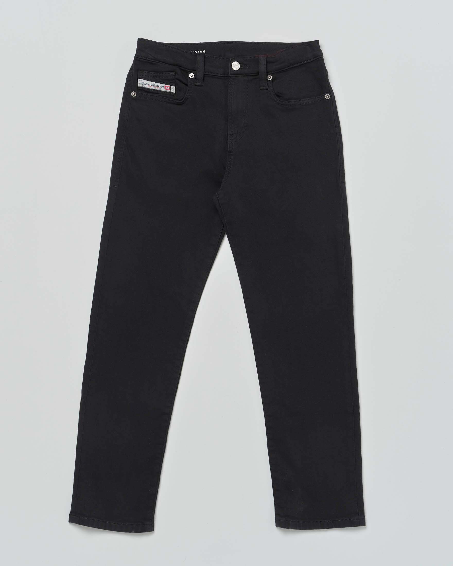 Jeans Diesel nero D-Viker regular-fit in cotone stretch