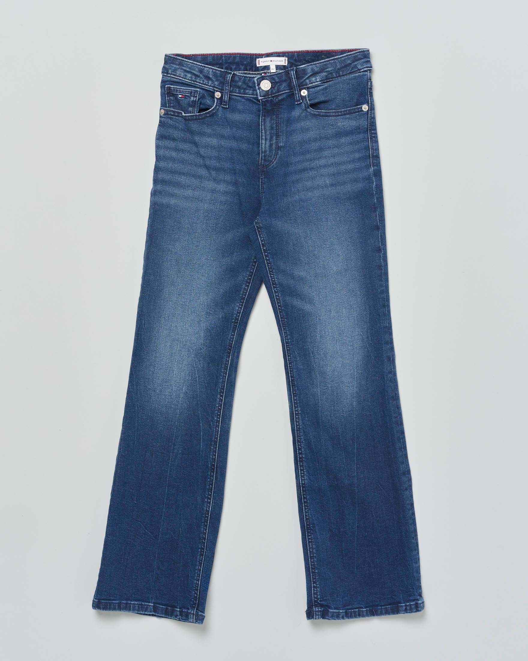 Jeans flare lavaggio medio stone washed a vita alta