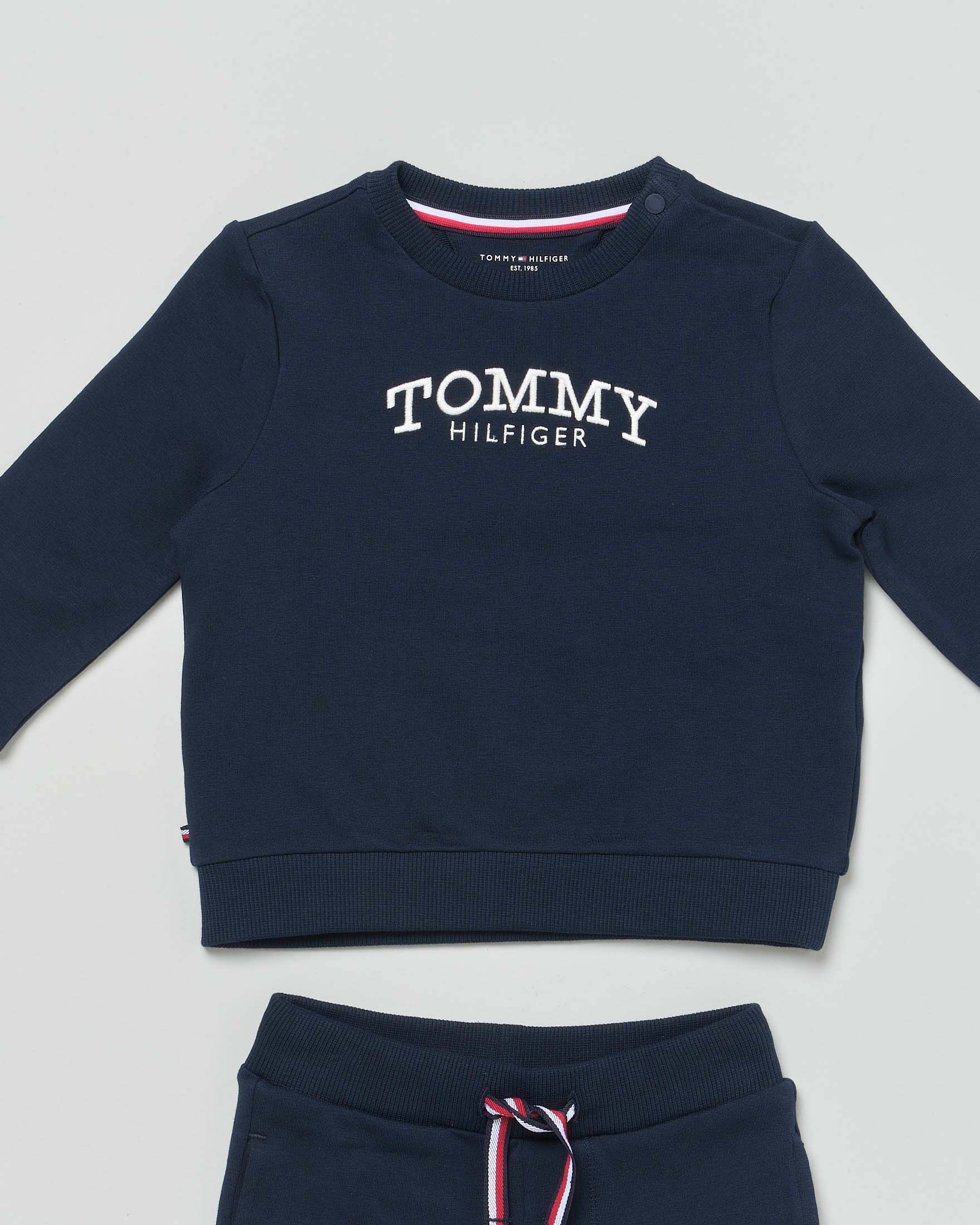 Completo tuta Tommy Hilfiger blu in cotone stretch image
