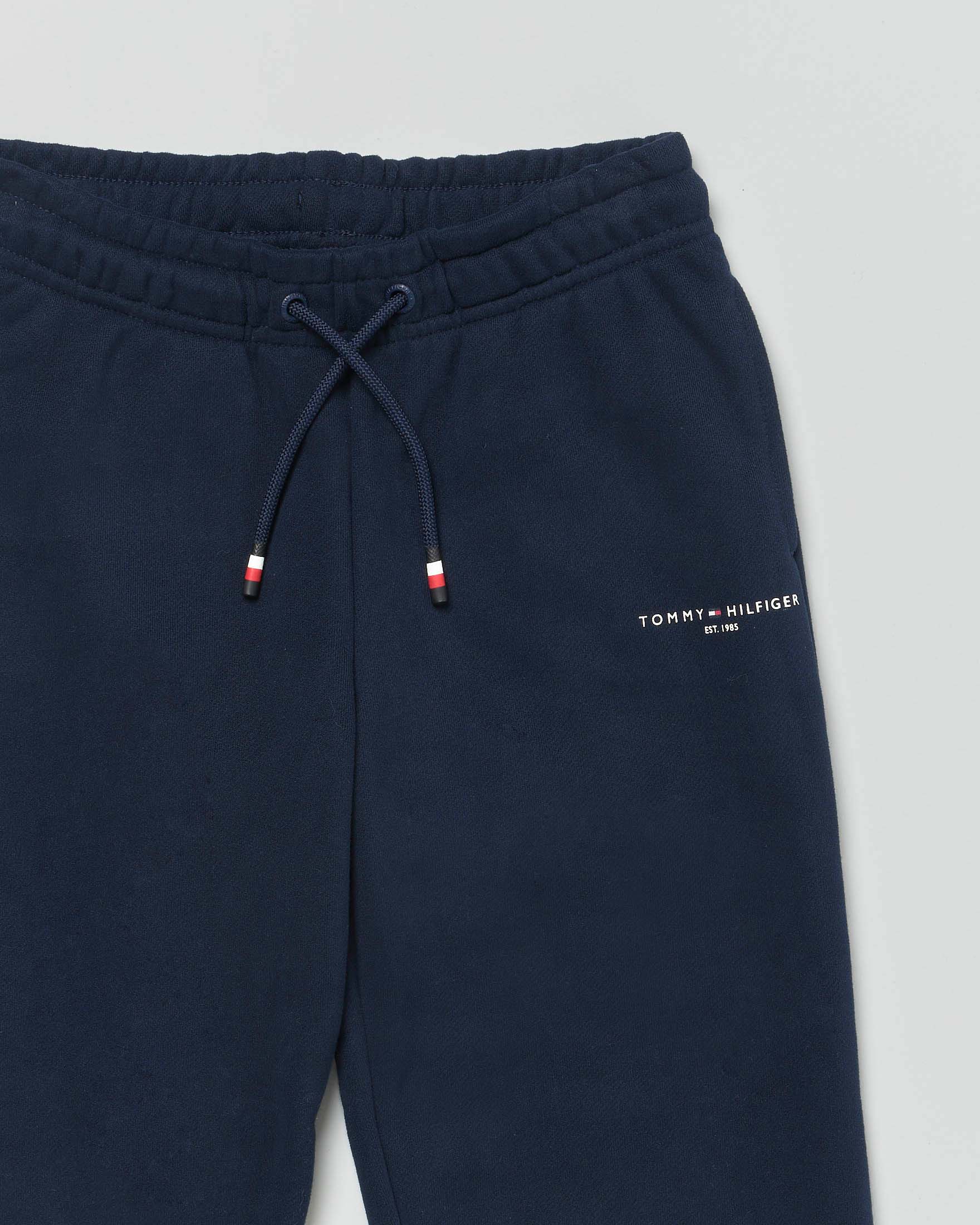 Pantalone jogger Tommy Hilfiger blu in felpa di misto cotone image
