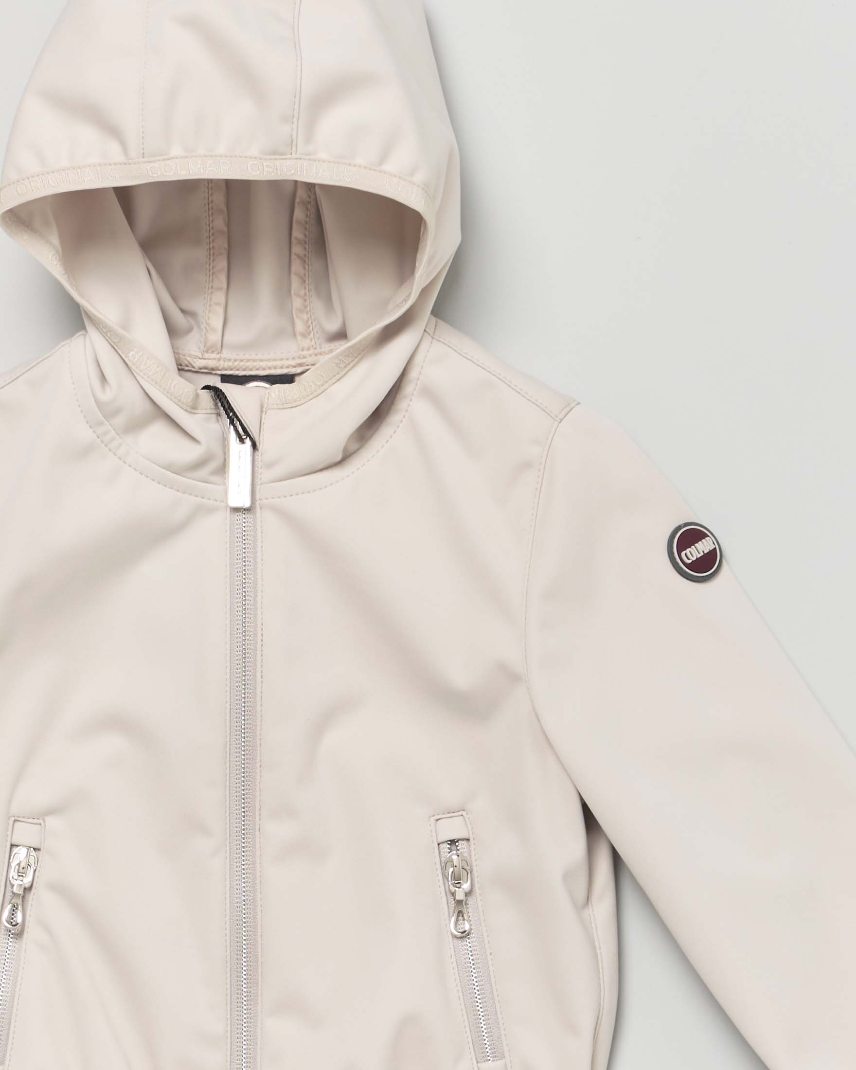 Giubbino Colmar Originals avorio in softshell elasticizzato con cappuccio image