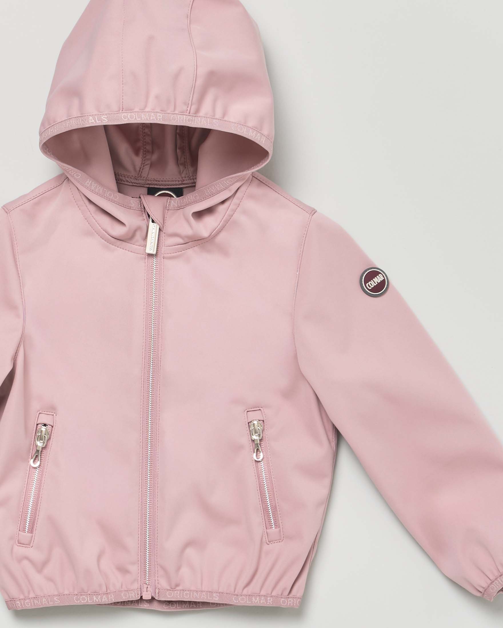 Giubbino Colmar Originals rosa cipria in softshell elasticizzato con cappuccio image