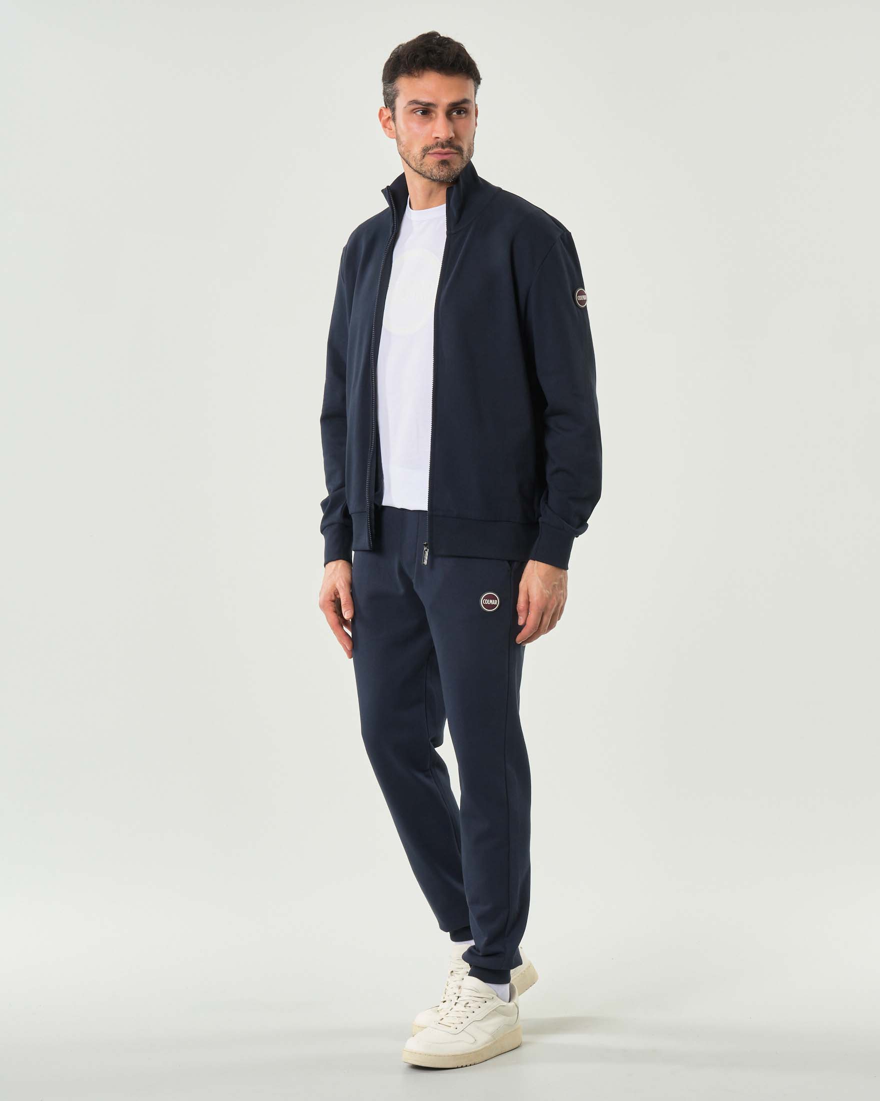 Felpa blu Colmar Originals in puro cotone con chiusura zip e tasche a filo image