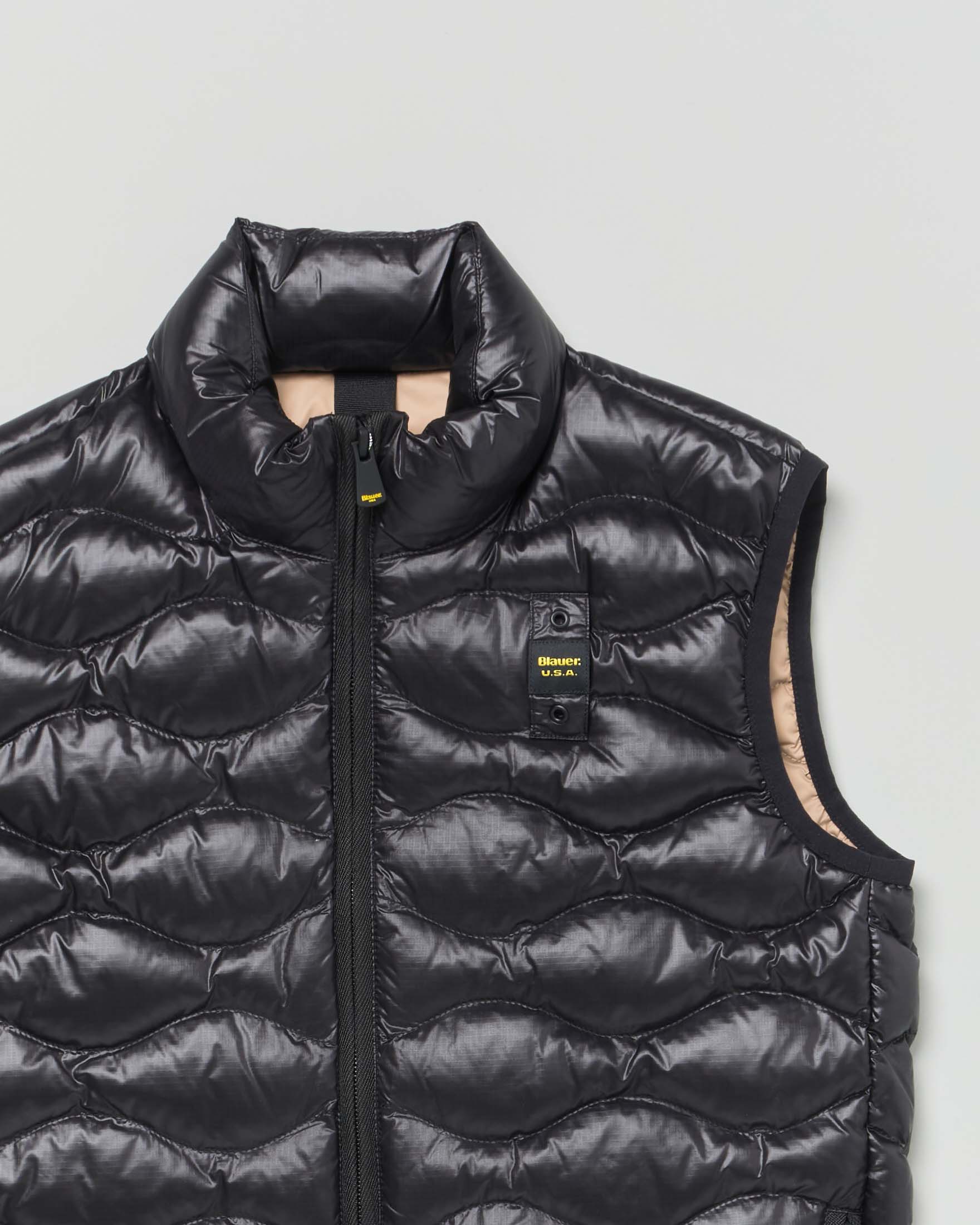 Piumino gilet Blauer Danny nero trapuntato ad onde image