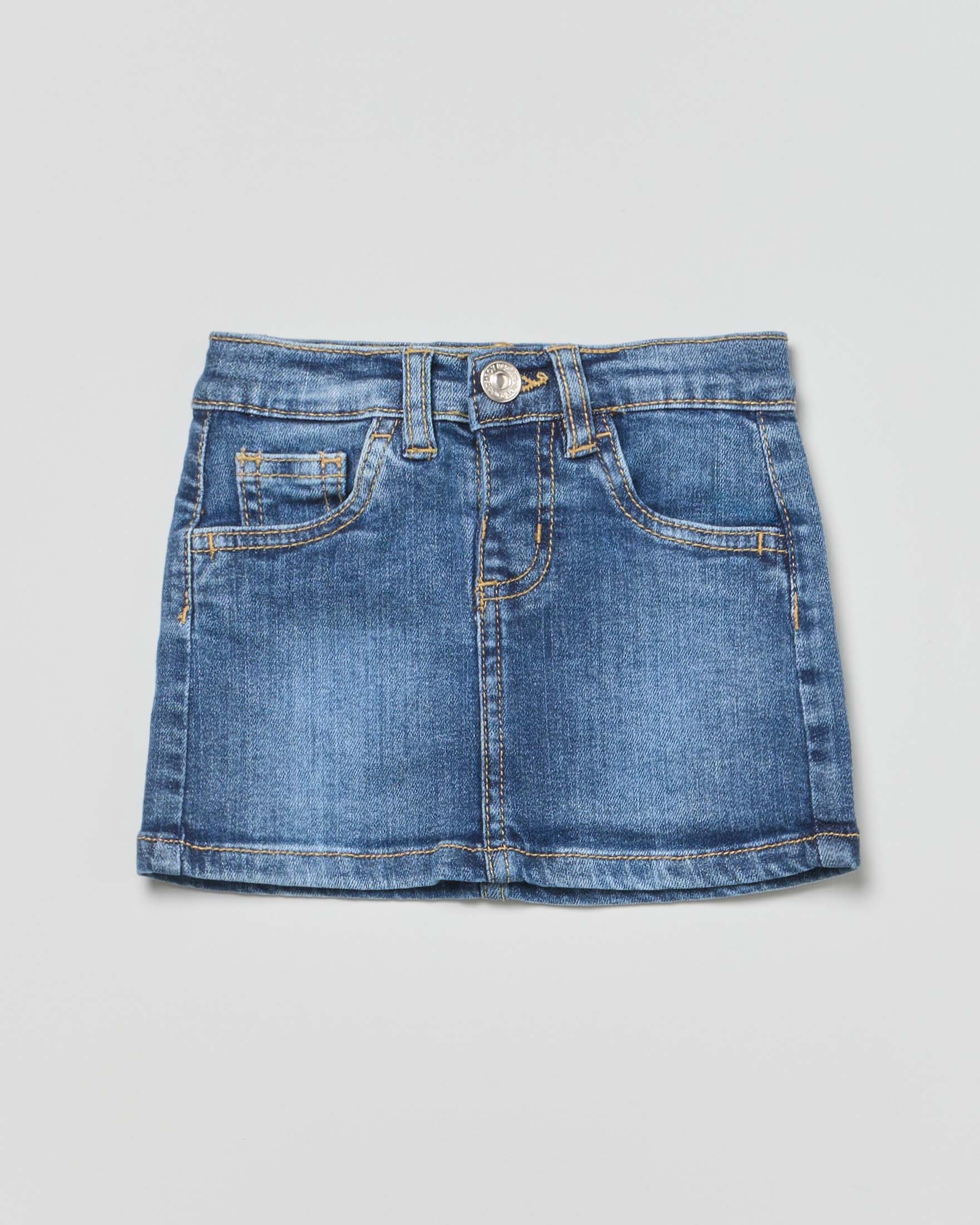 Minigonna Roy Roger's in denim di cotone stretch