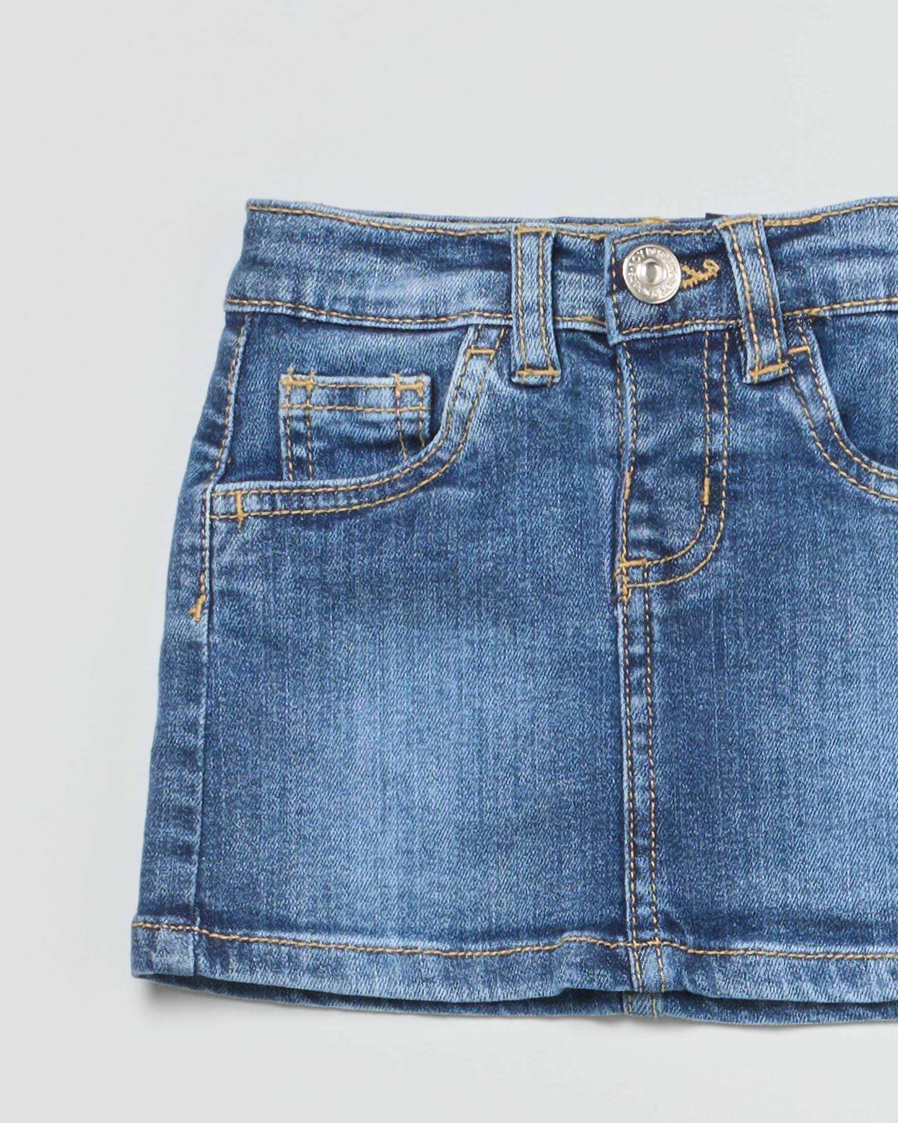Minigonna Roy Roger's in denim di cotone stretch image