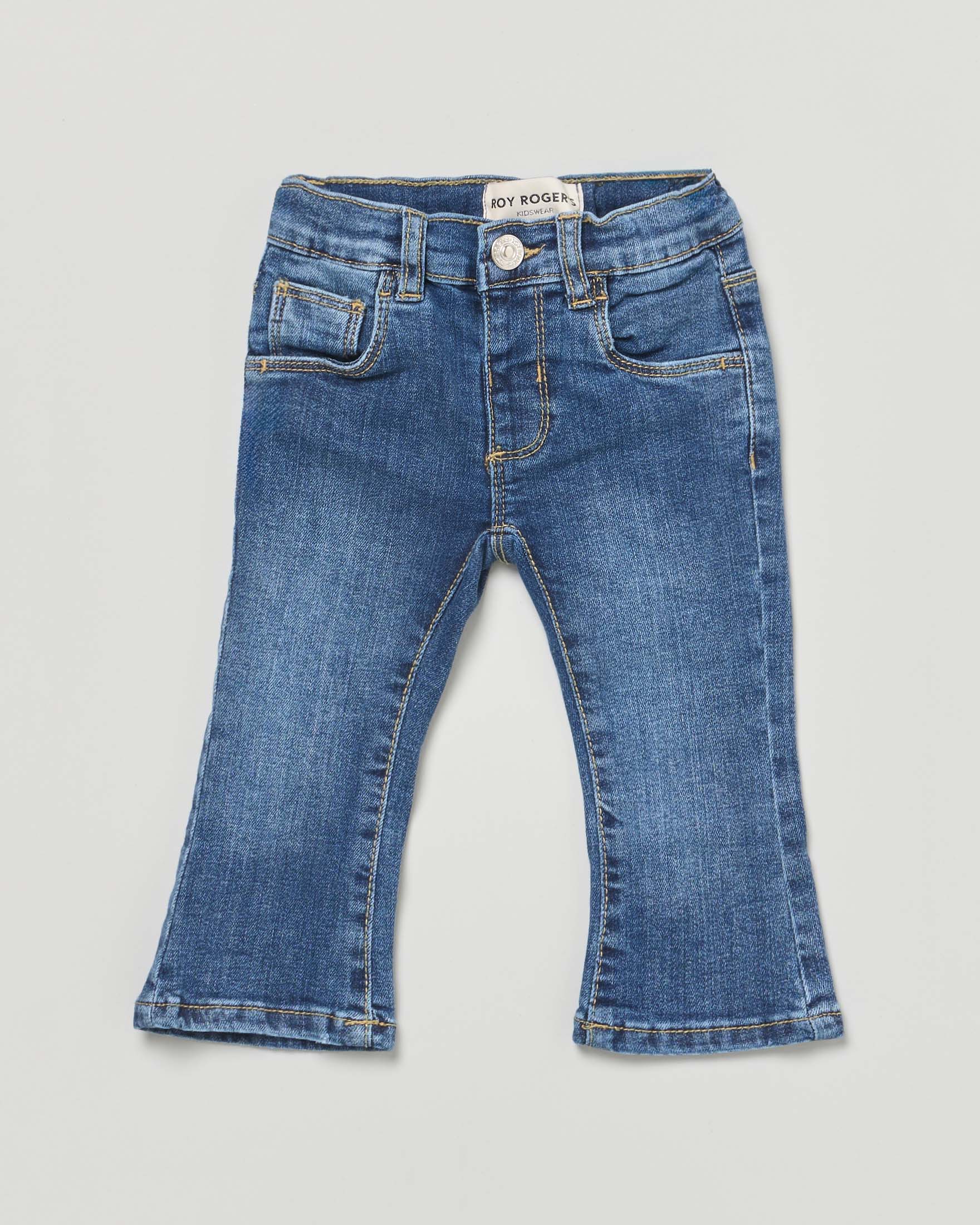 Jeans flare Roy Roger's blu medium wash in cotone elasticizzato