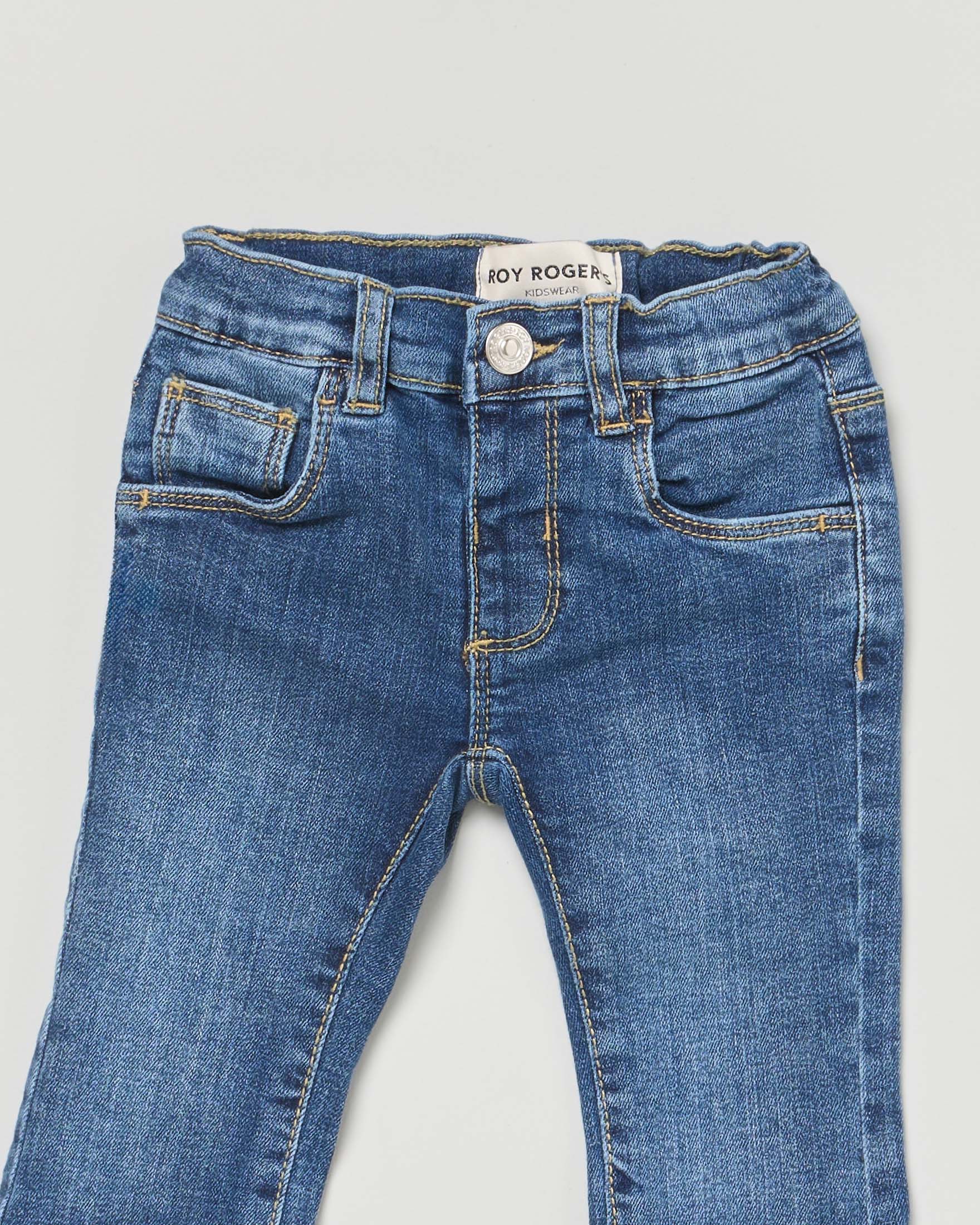 Jeans flare Roy Roger's blu medium wash in cotone elasticizzato image