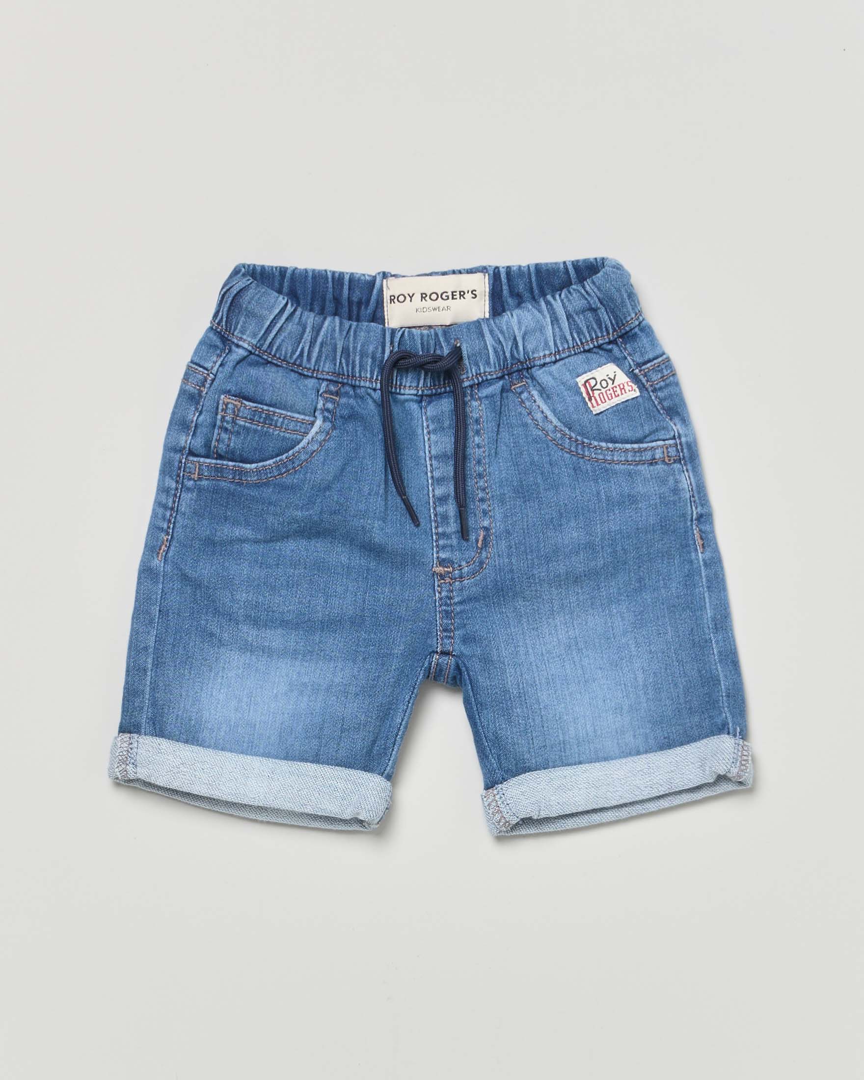 Bermuda Roy Roger's in denim lavaggio medio stone washed