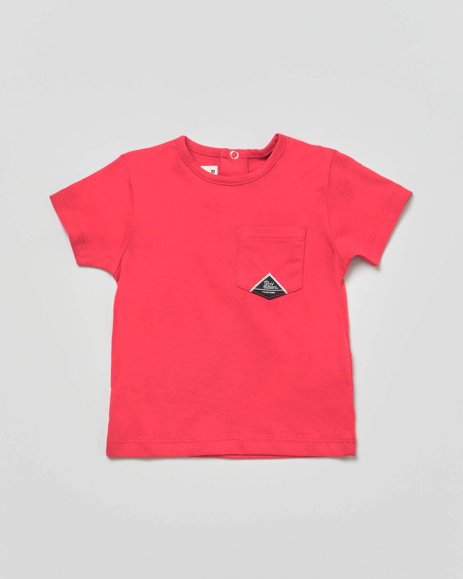 T-shirt Roy Roger's rossa mezza manica in puro cotone con taschino