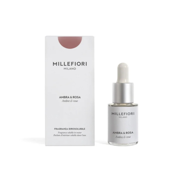 Fragranza Idrosolubile Ambra & Rosa 15 ml. Millefiori Milano