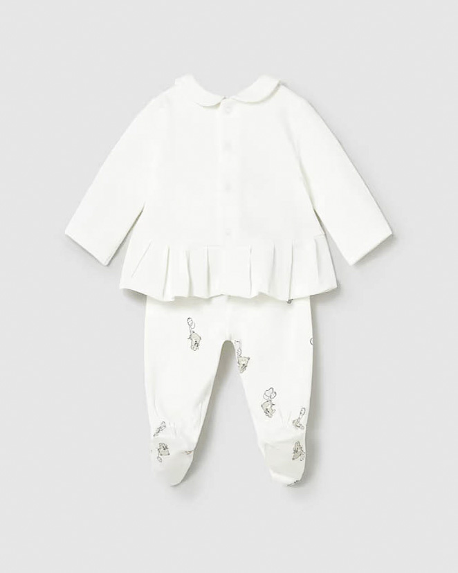 Completo Mayoral avorio con orsetti e volant image