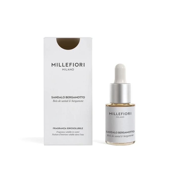 Fragranza Idrosolubile Sandalo e Bergamotto 15 ml. Millefiori Milano