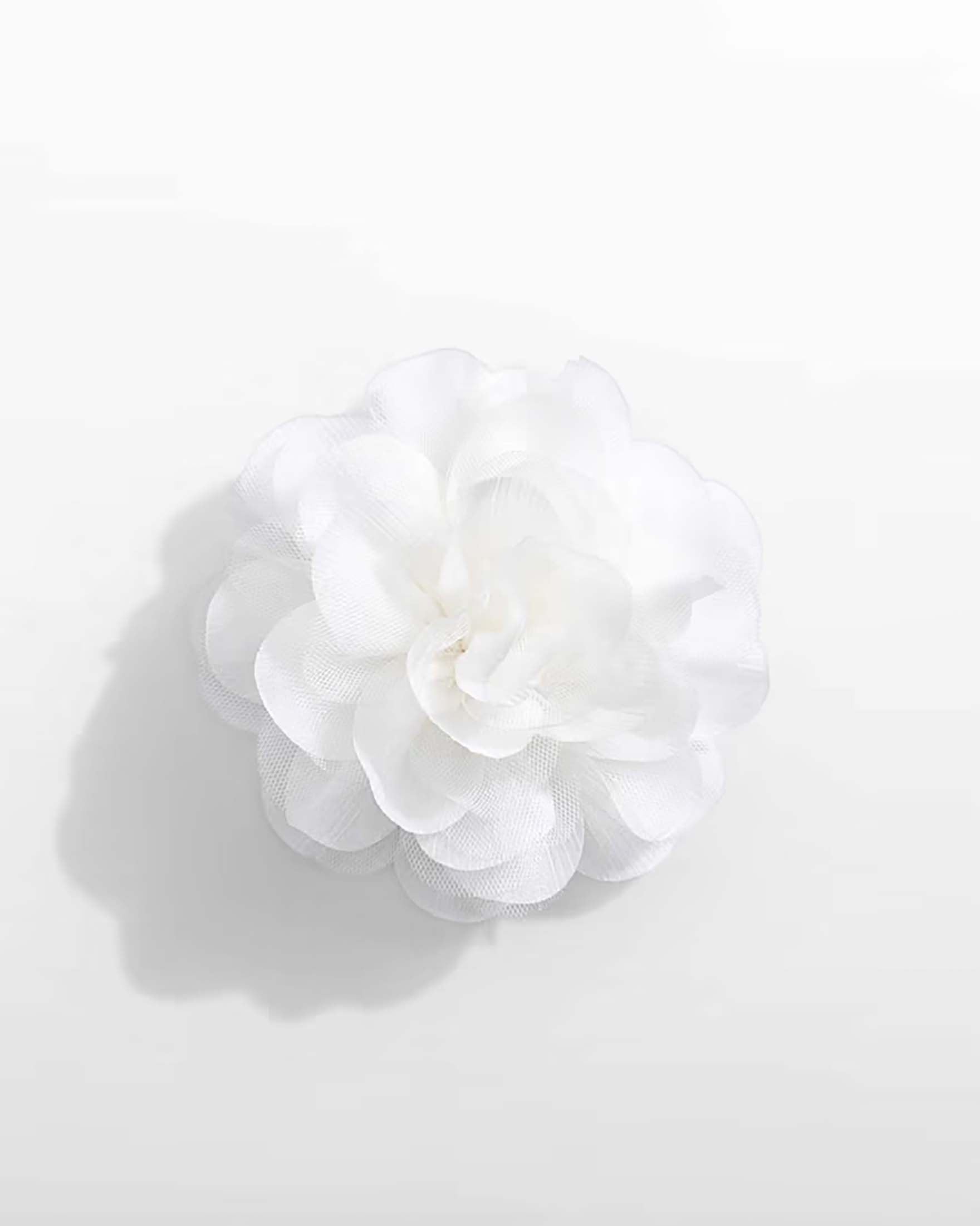 Molletta con fiore bianco applicato