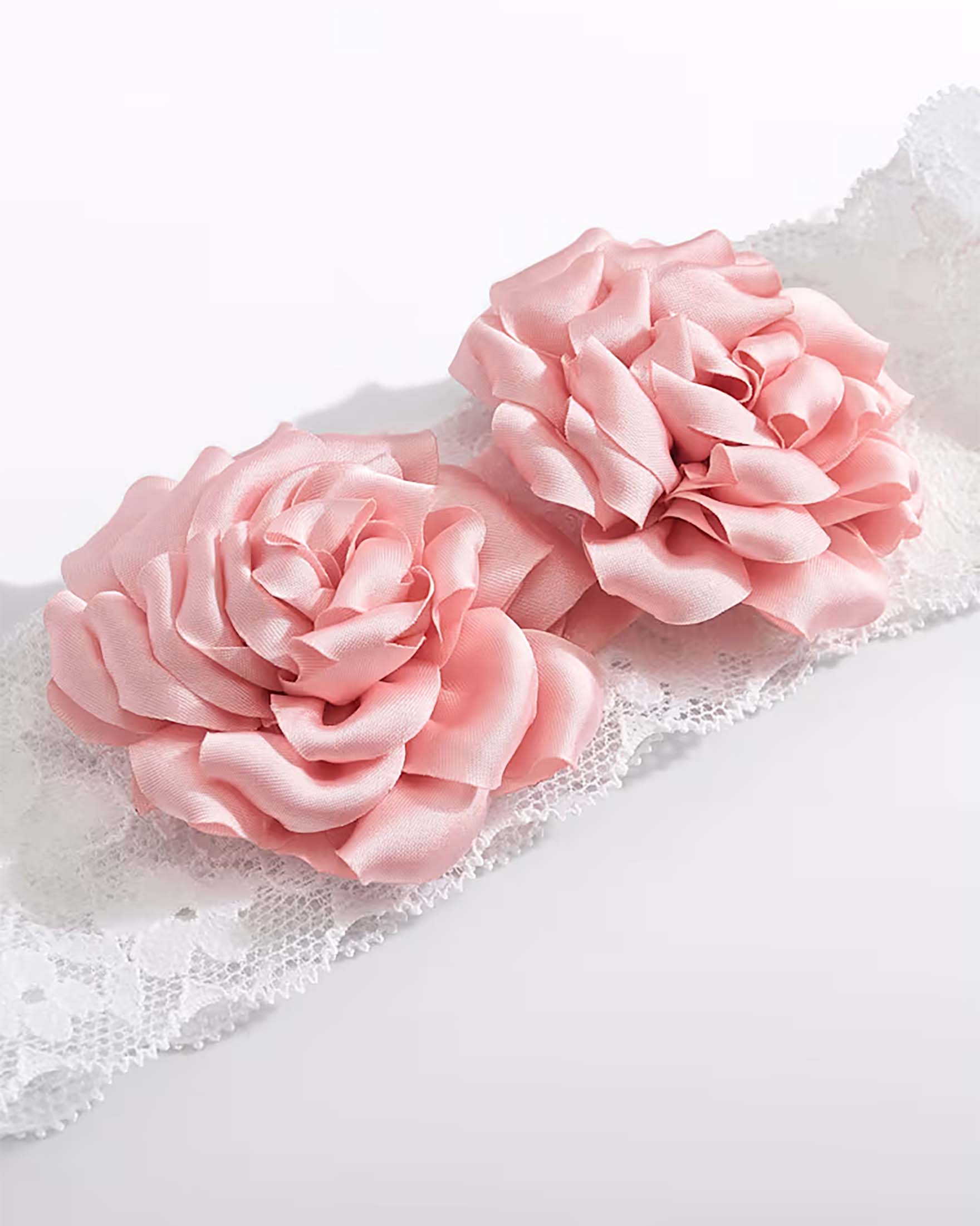 Fascia Abel & Lula bianca ricamata con rose applicate image