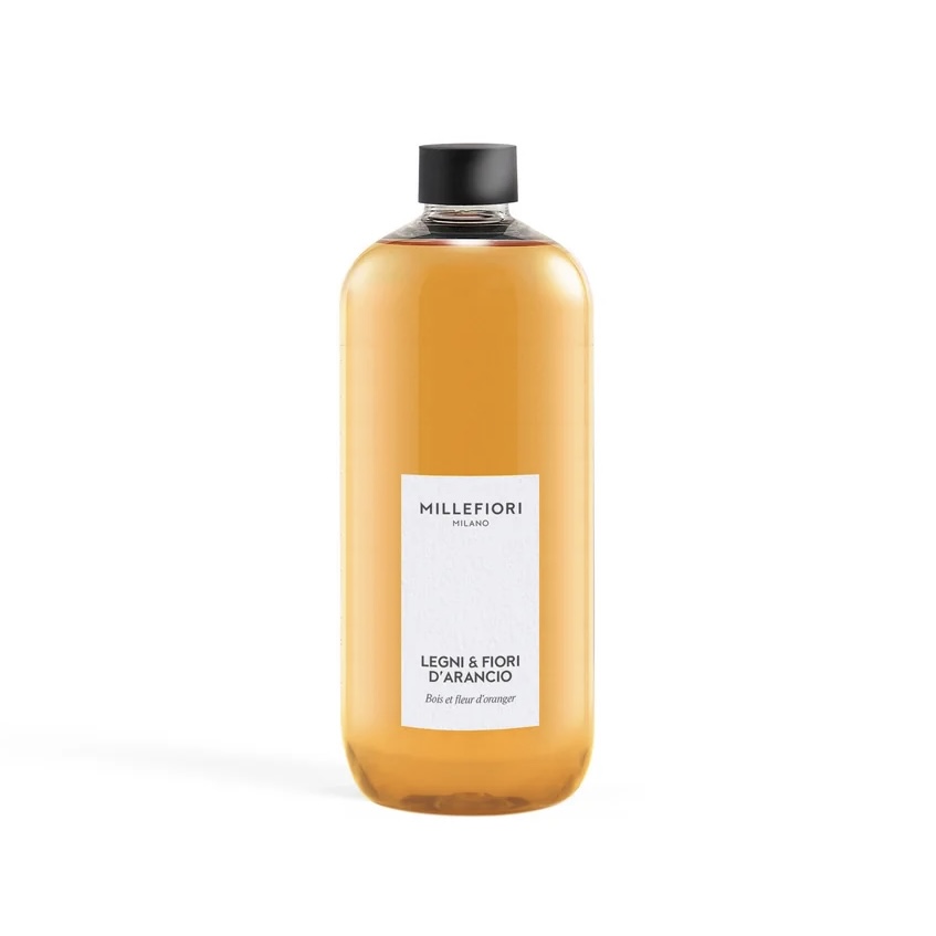 Ricarica per Diffusore a Stick 500 ml. Legni e Fiori d'Arancio Millefiori Milano