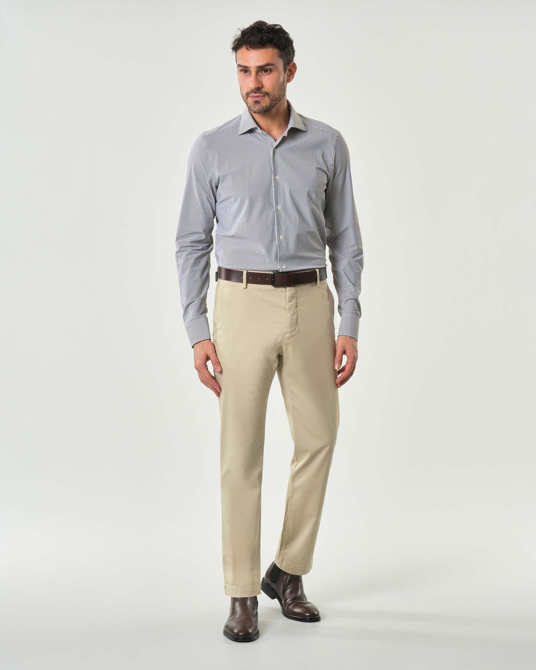 Pantaloni chino Gray Jacob Cohen slim-fit beige in tricottina di cotone stretch