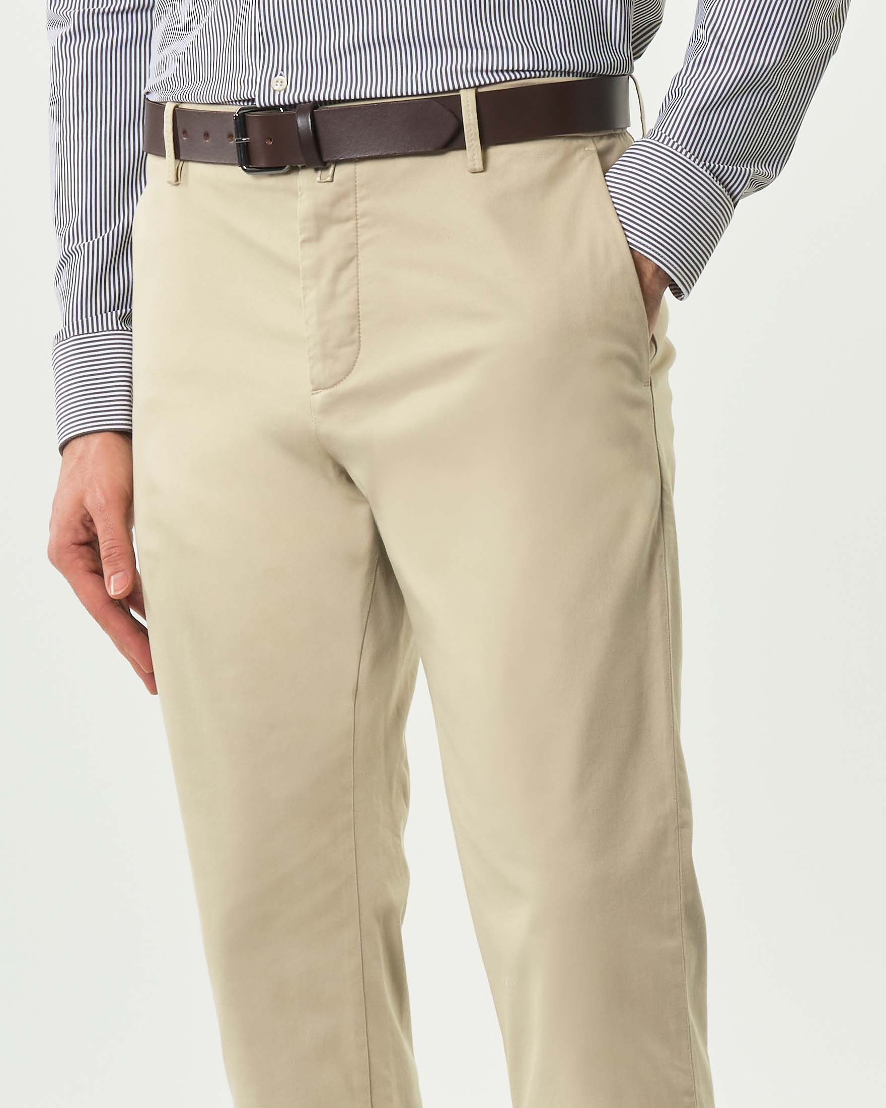 Pantaloni chino Gray Jacob Cohen slim-fit beige in tricottina di cotone stretch image