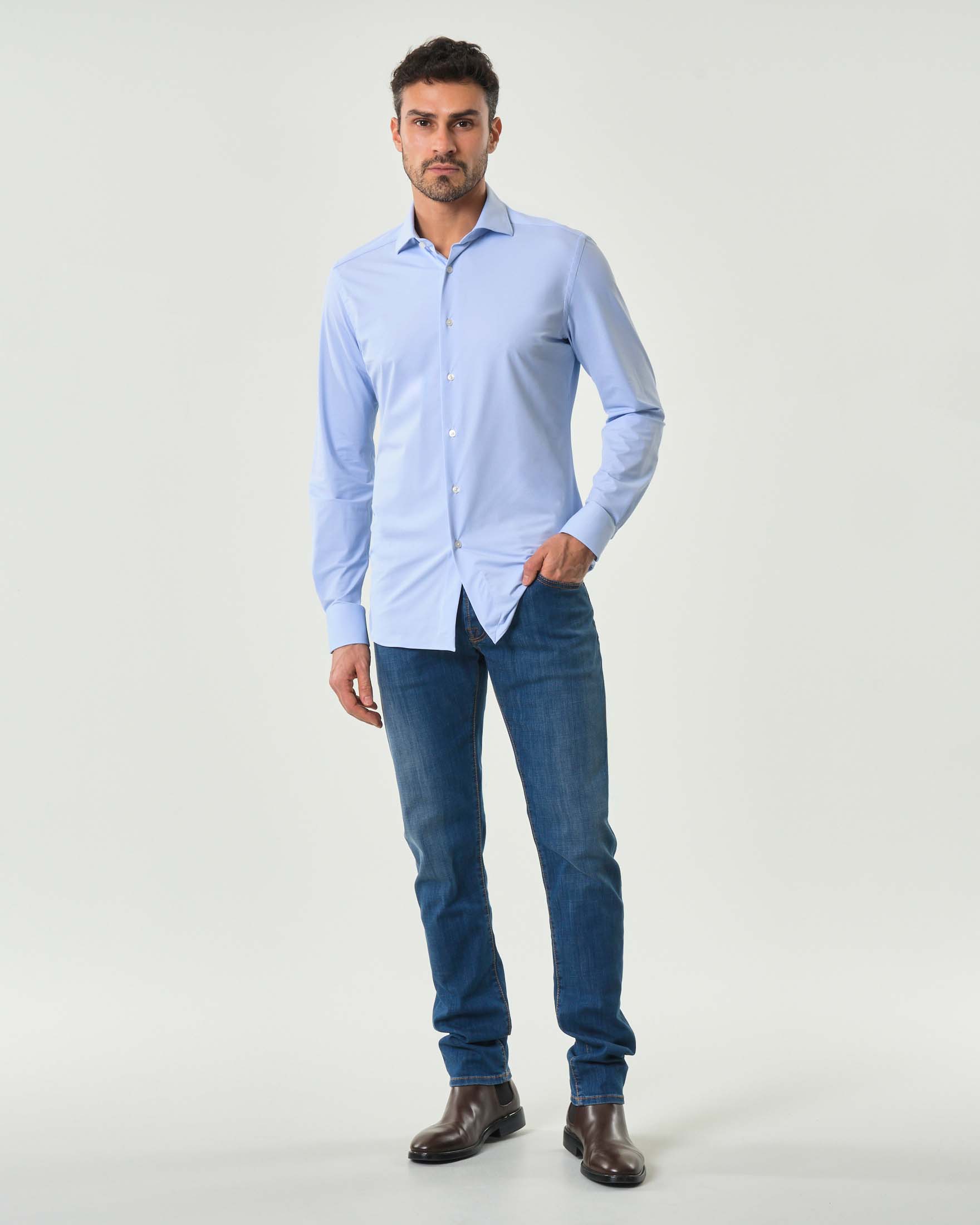 Jeans Nick Jacob Cohen lavaggio medio stone washed in cotone elasticizzato