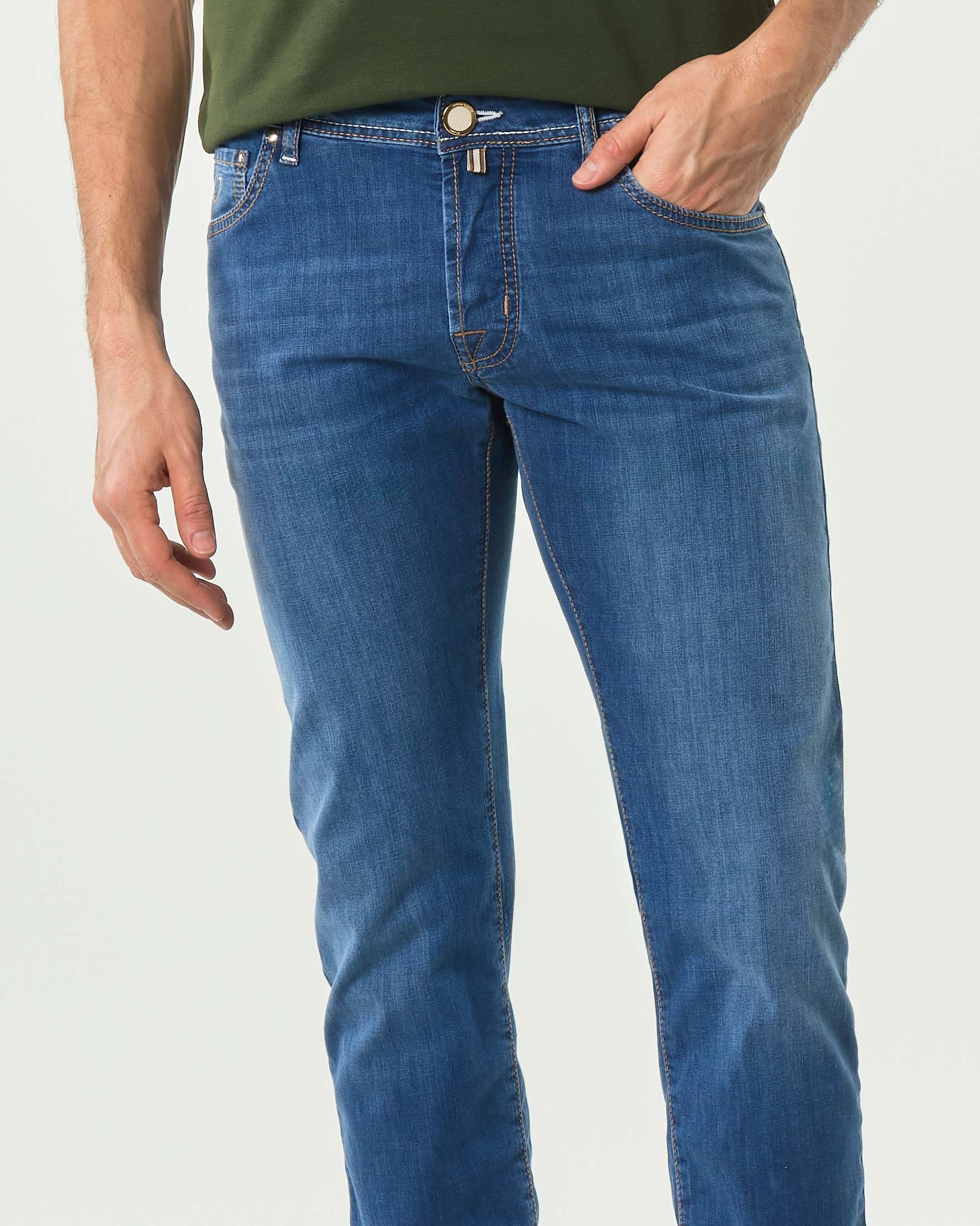 Jeans Nick Jacob Cohen lavaggio medio stone washed in cotone elasticizzato image